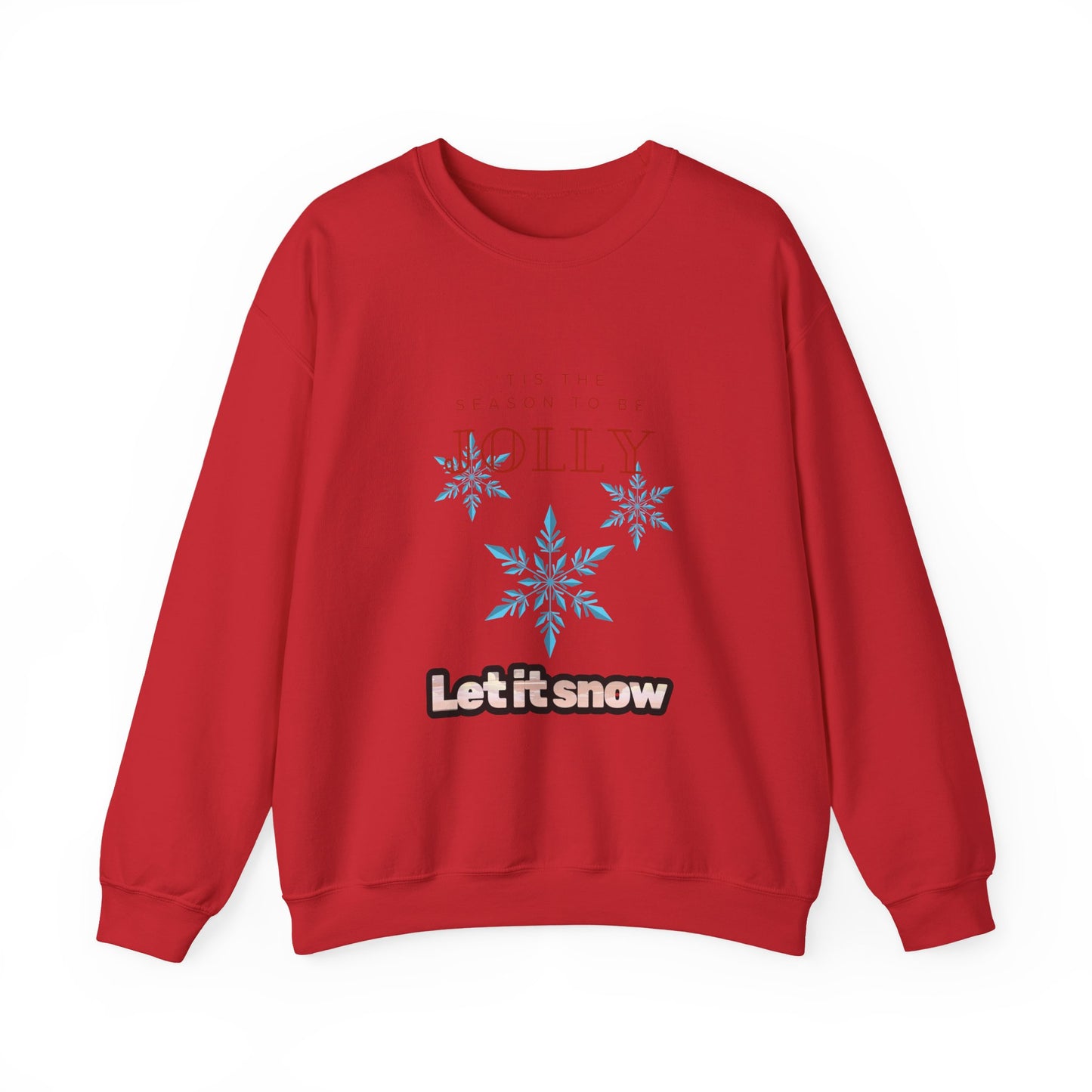 Festive 'Let It Snow' Crewneck Sweatshirt - Cozy Holiday Apparel