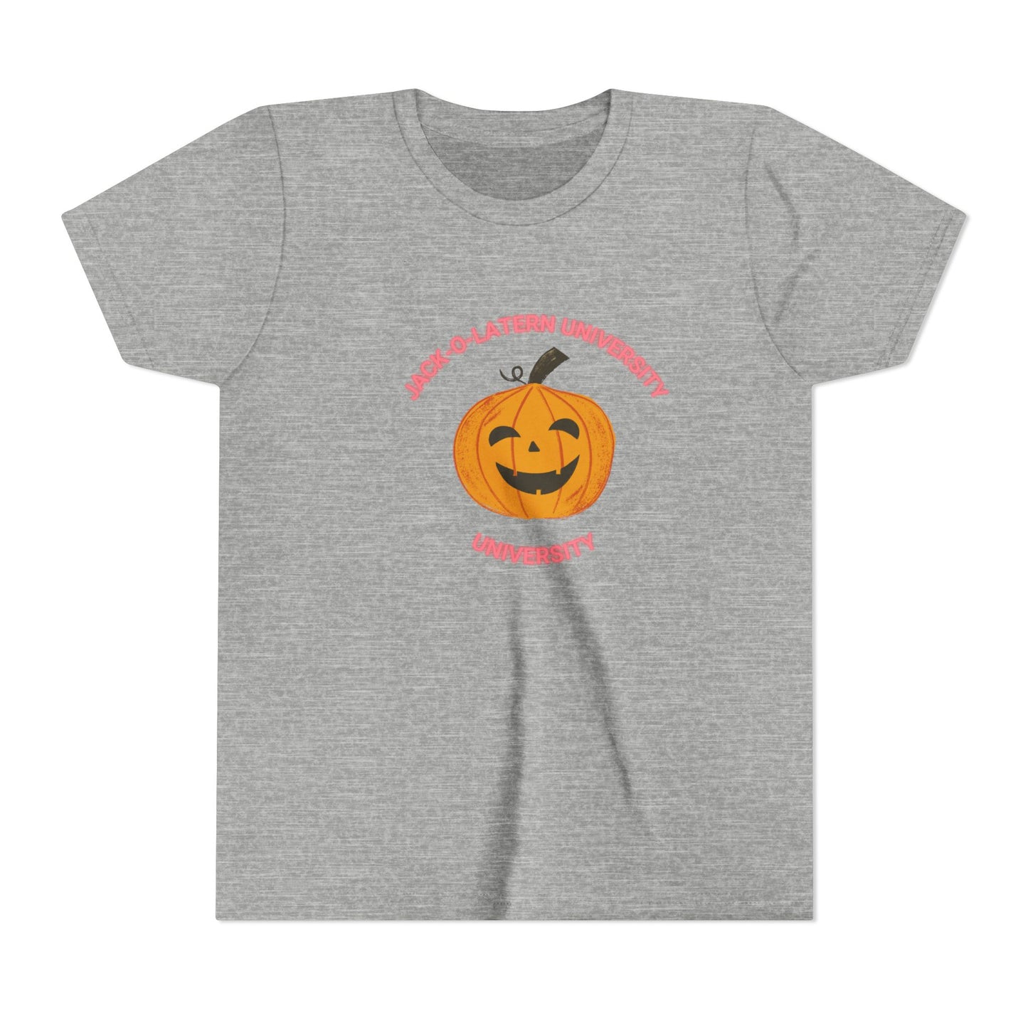 Youth Pumpkin Tee, Halloween Shirt, Jack-o'-Lantern Tee, Fall Apparel, Kids Halloween Costume