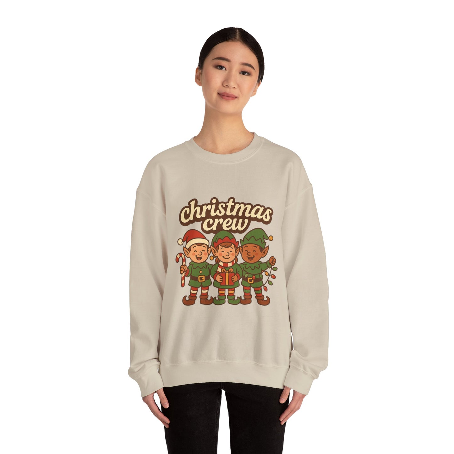 The crew of Christmas elves Unisex Heavy Blend™ Crewneck Sweatshirt