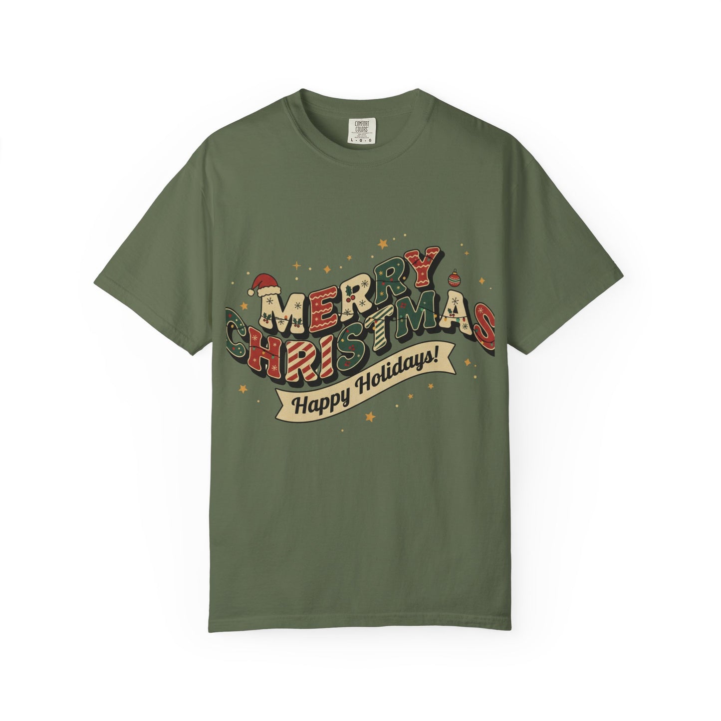 Merry Christmas Tee | Unisex Garment-Dyed T-Shirt for Holiday Cheer, Christmas Gift, Seasonal Wear, Funny T-Shirt, Festive Apparel