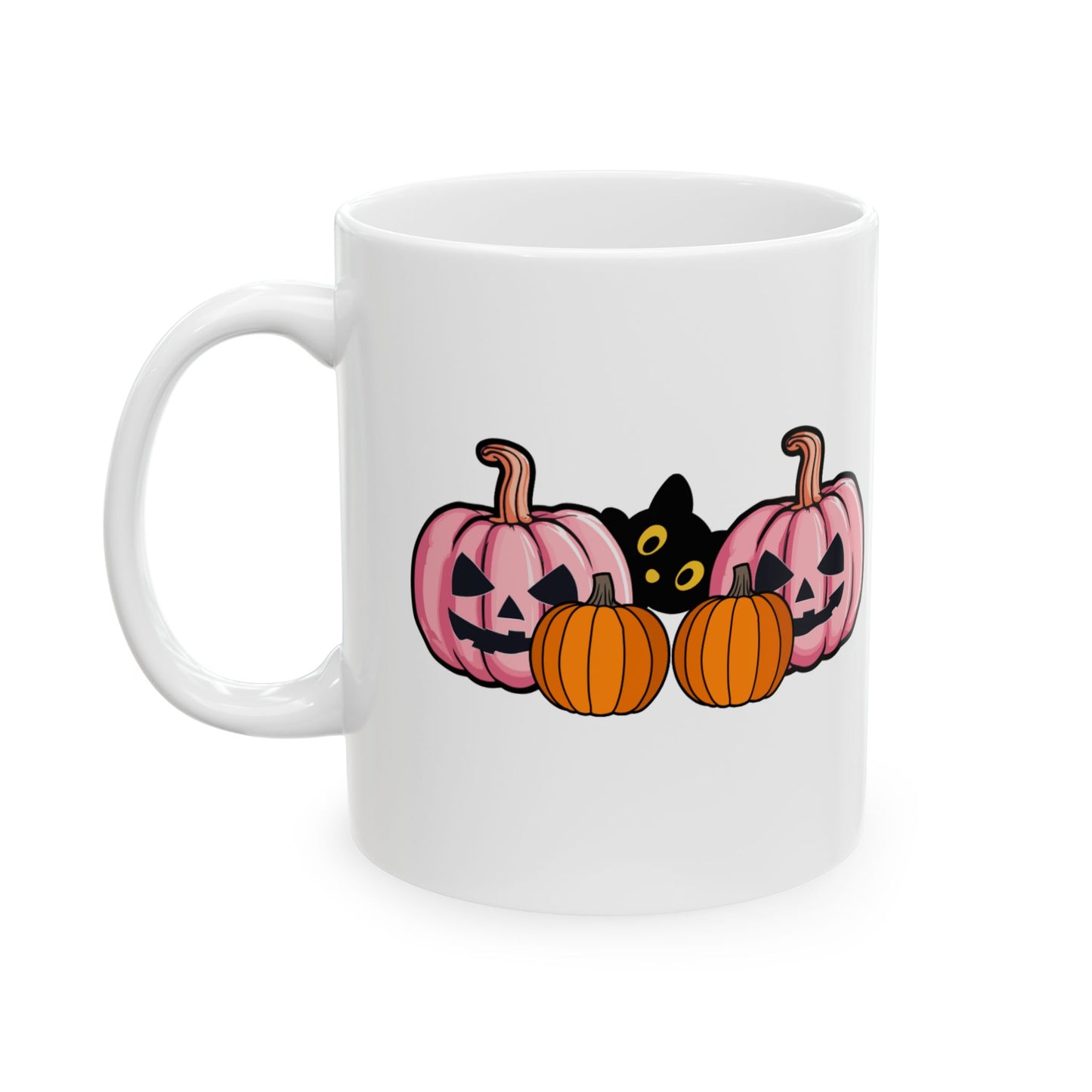 Halloween Pumpkin Ceramic Mug Spooky Vibes,