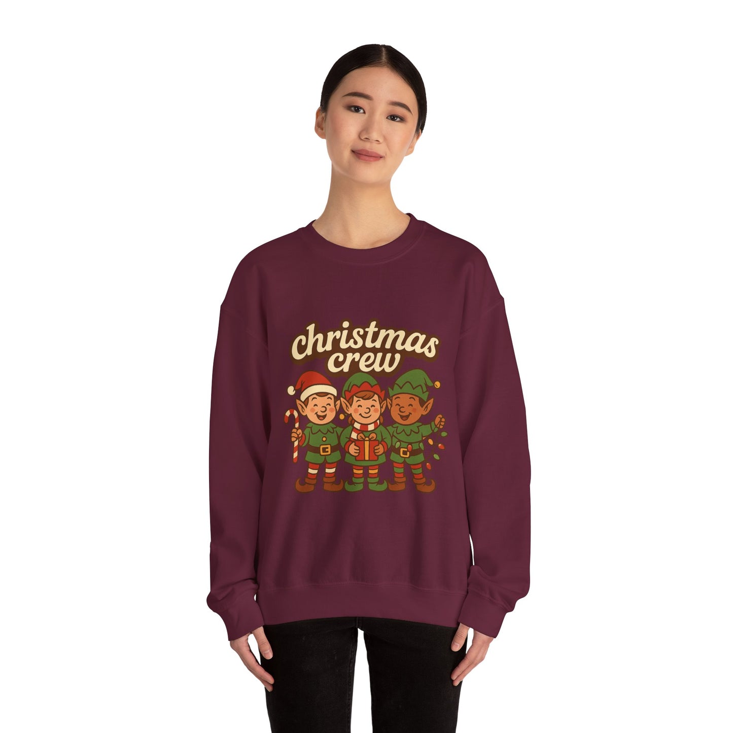 The crew of Christmas elves Unisex Heavy Blend™ Crewneck Sweatshirt