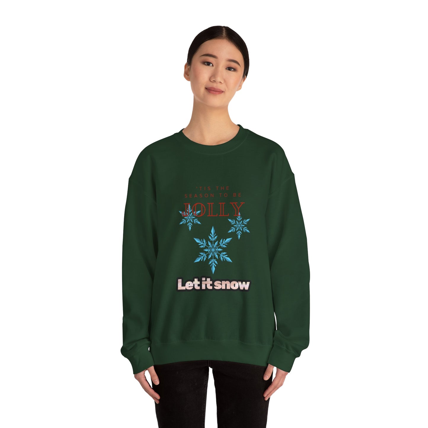 Festive 'Let It Snow' Crewneck Sweatshirt - Cozy Holiday Apparel