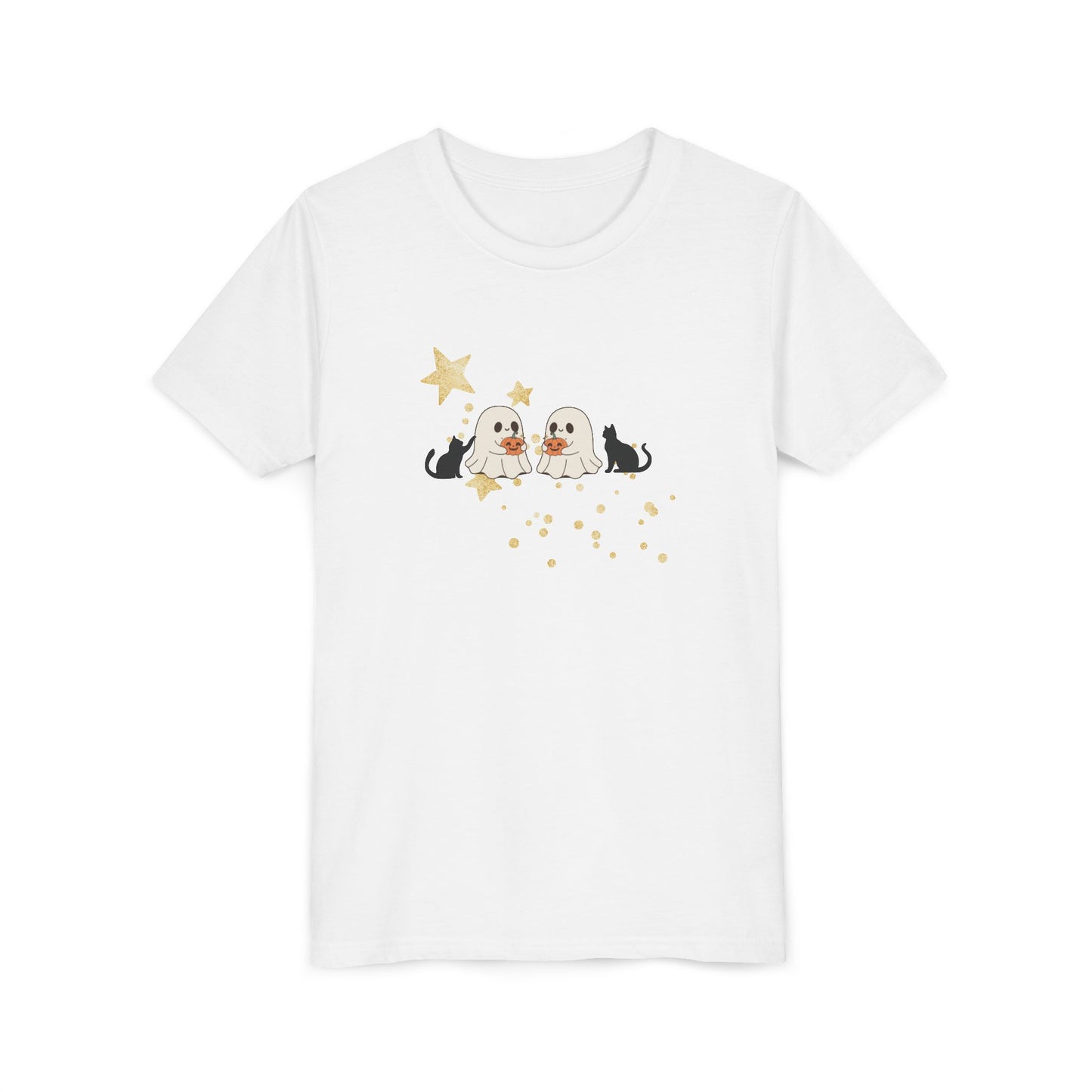 Adorable Cat and Star Youth Tee Perfect for Halloween