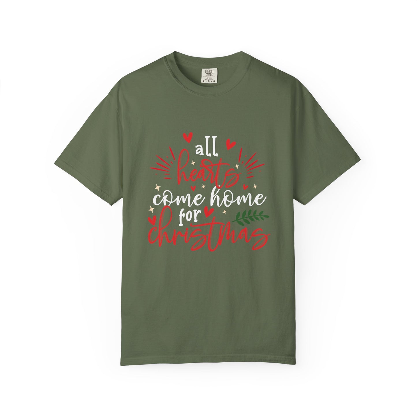 Unisex Christmas Garment-Dyed T-shirt expressing a wish to be home for the holiday