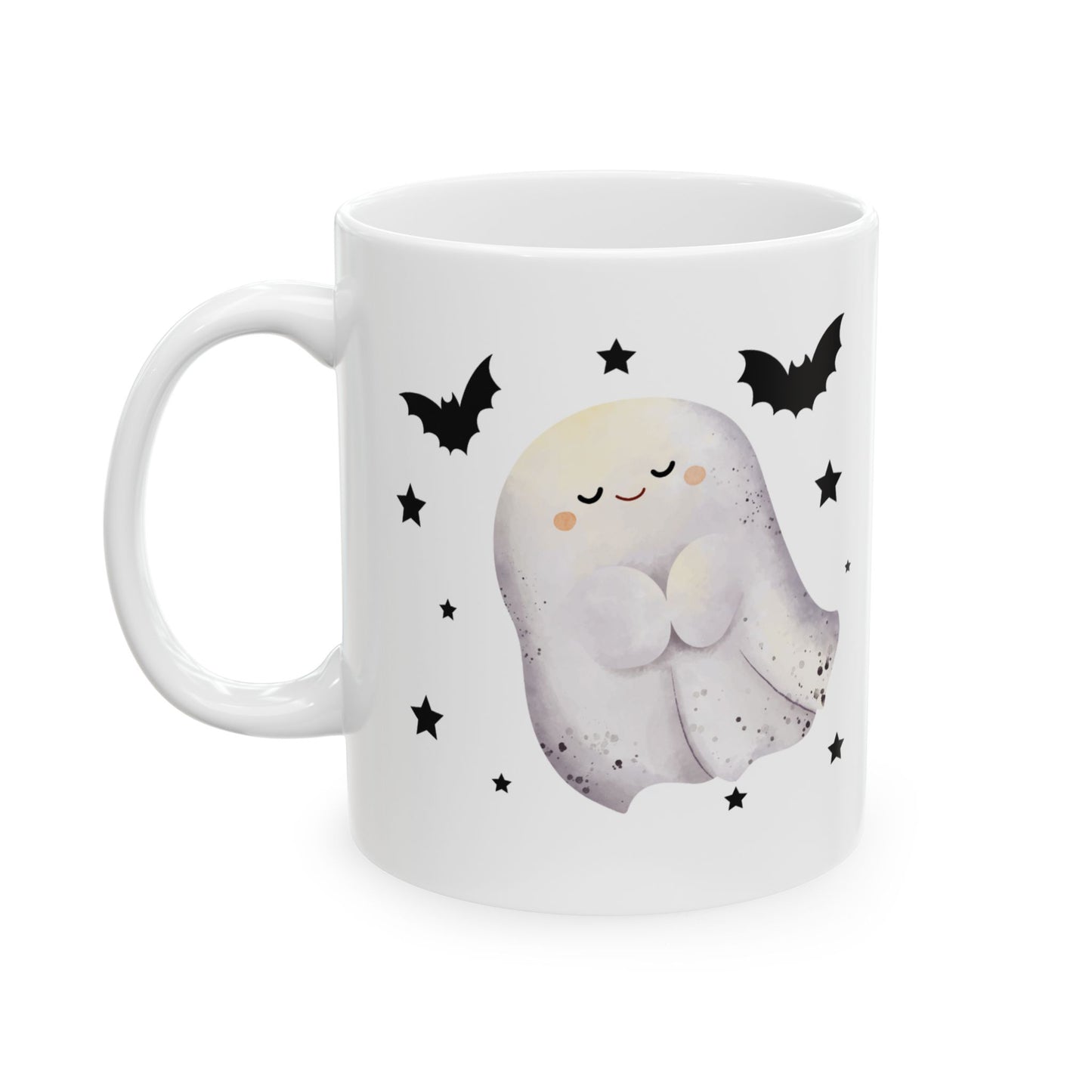 Spooky Ghost Ceramic Mug for Halloween 11oz and 15oz