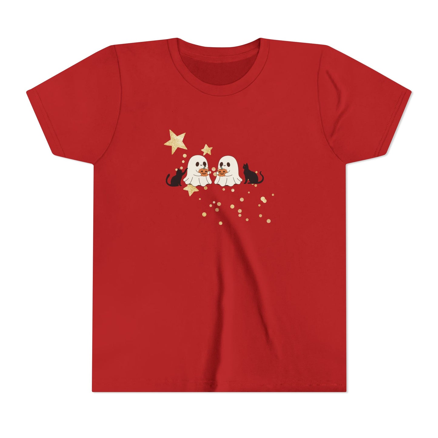 Adorable Cat and Star Youth Tee Perfect for Halloween