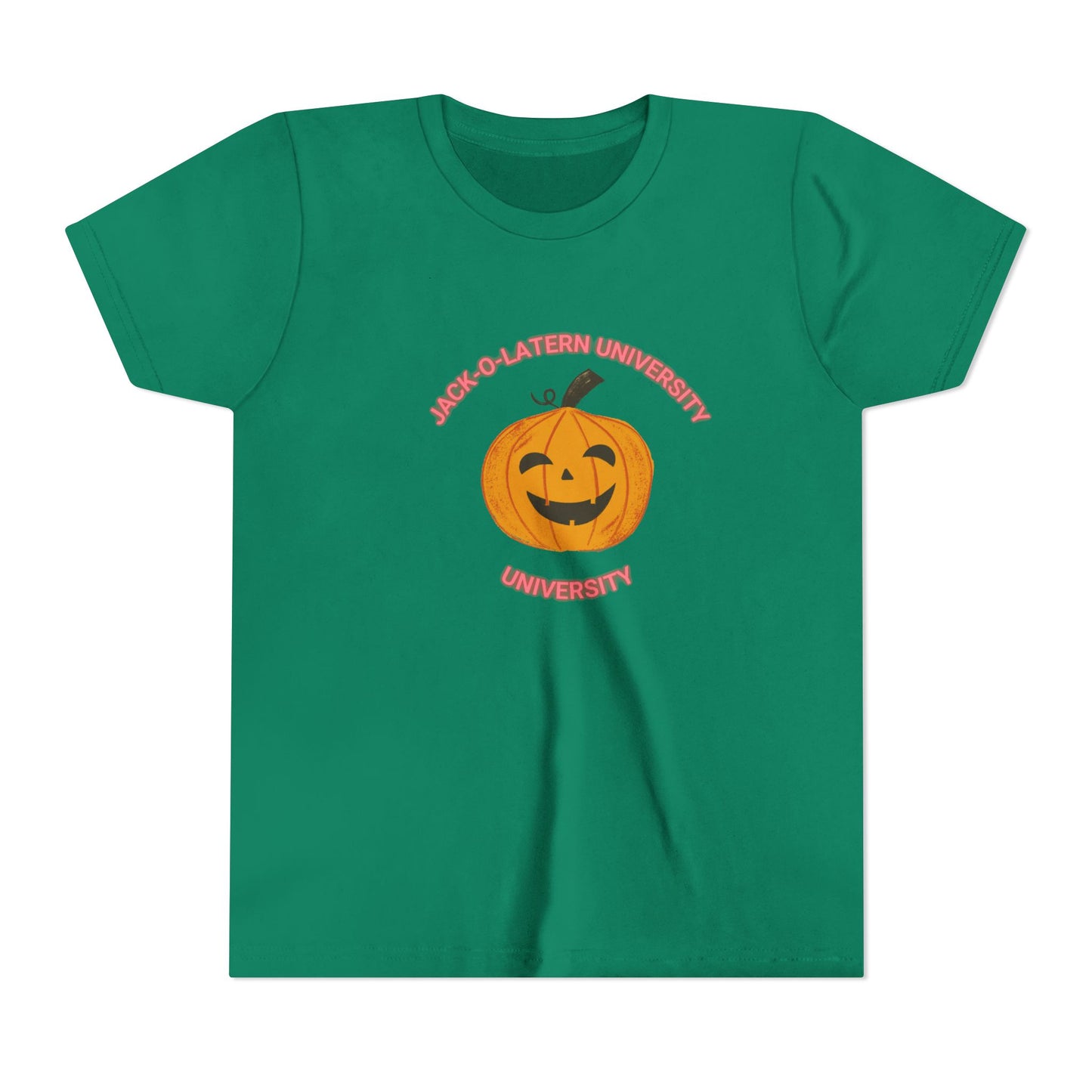 Youth Pumpkin Tee, Halloween Shirt, Jack-o'-Lantern Tee, Fall Apparel, Kids Halloween Costume