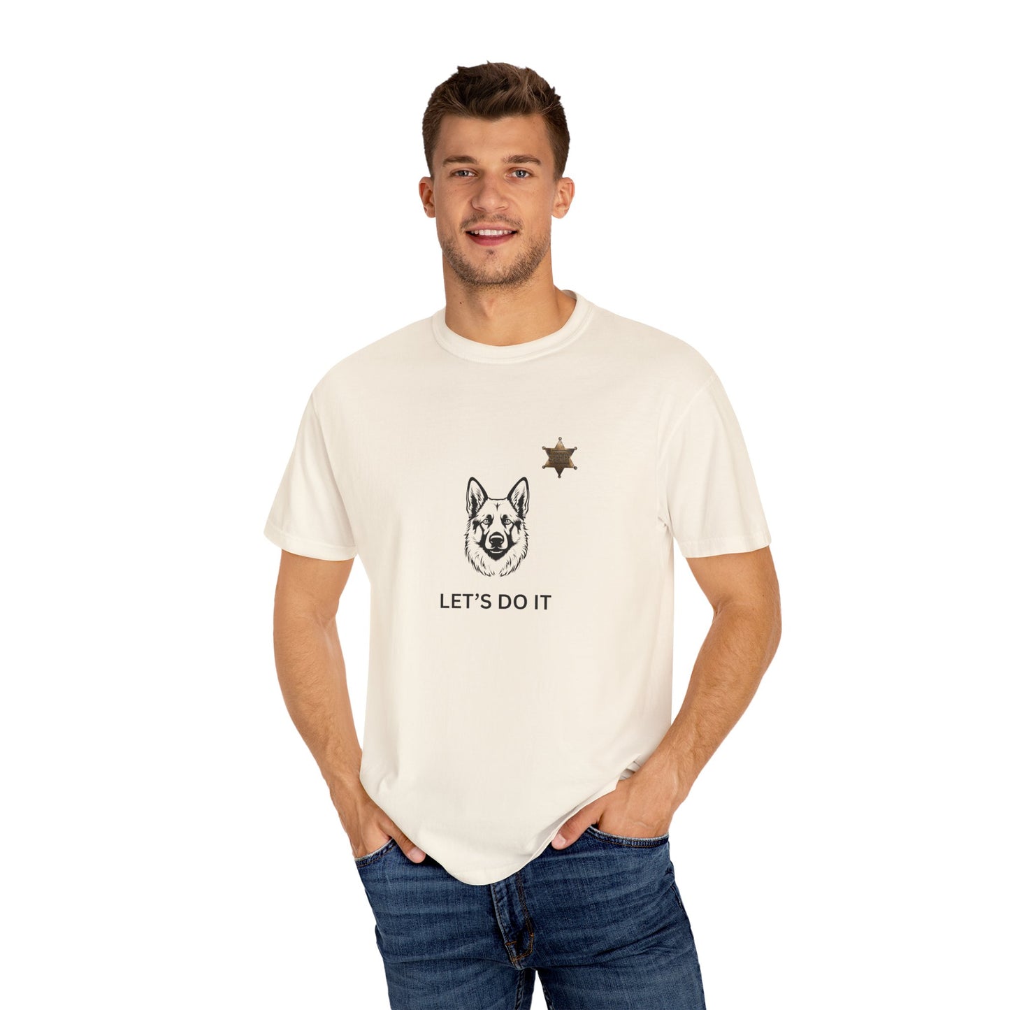 Police Dog Garment-Dyed T-Shirt - Lets Do It