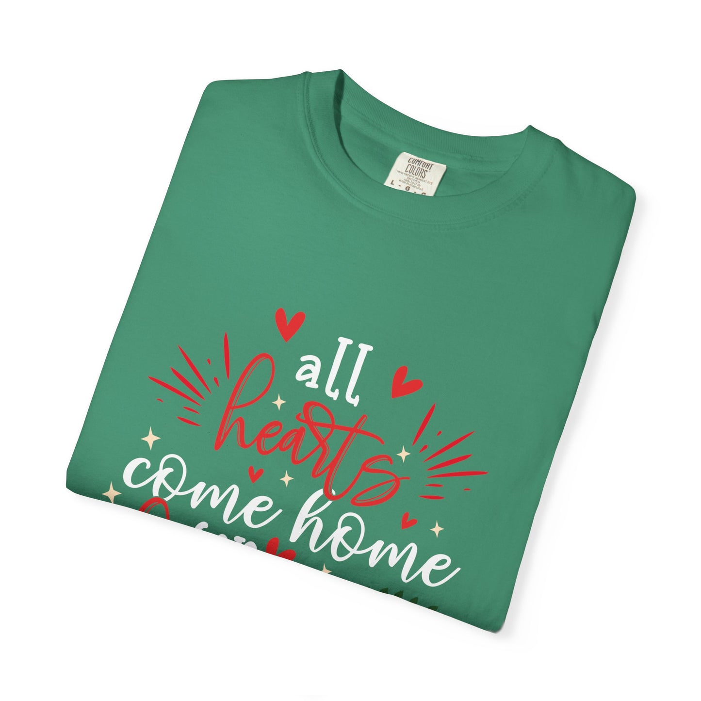 Unisex Christmas Garment-Dyed T-shirt expressing a wish to be home for the holiday