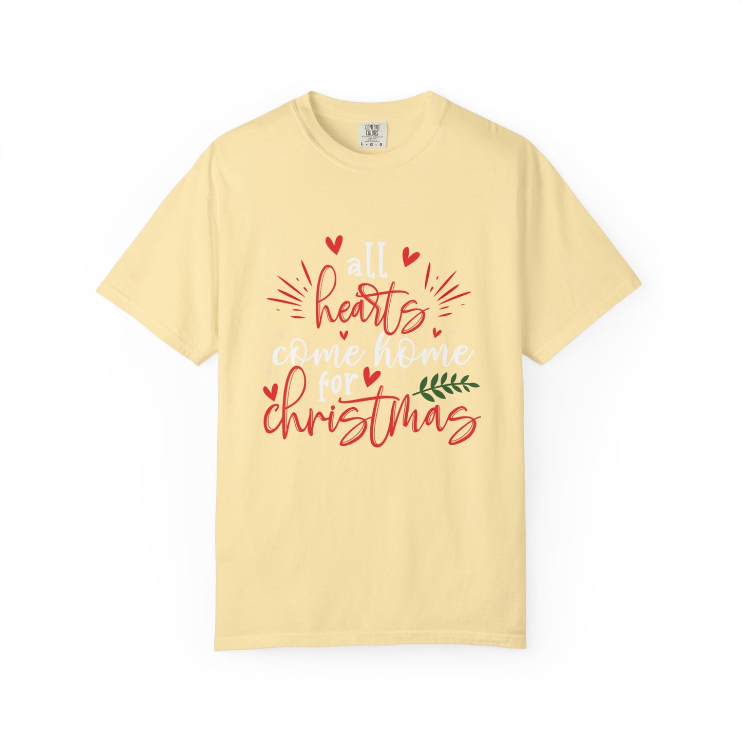 Unisex Christmas Garment-Dyed T-shirt expressing a wish to be home for the holiday