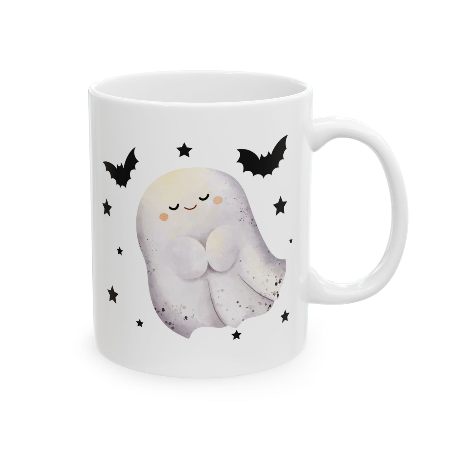 Spooky Ghost Ceramic Mug for Halloween 11oz and 15oz