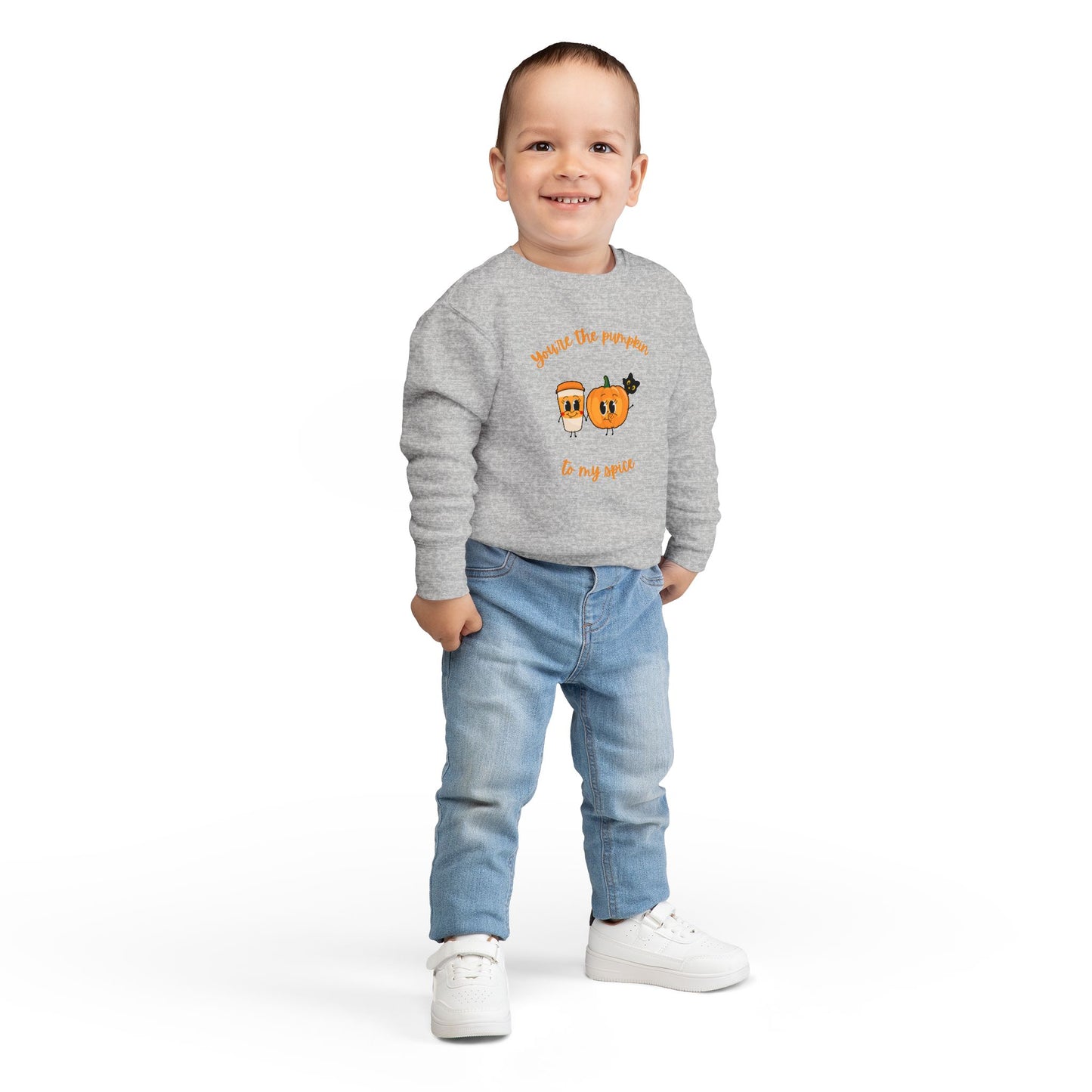 Adorable Pumpkin-Themed Toddler Sweatshirt, Cute Fall Apparel, Halloween Gift, Autumn Outfit, Toddler Clothing