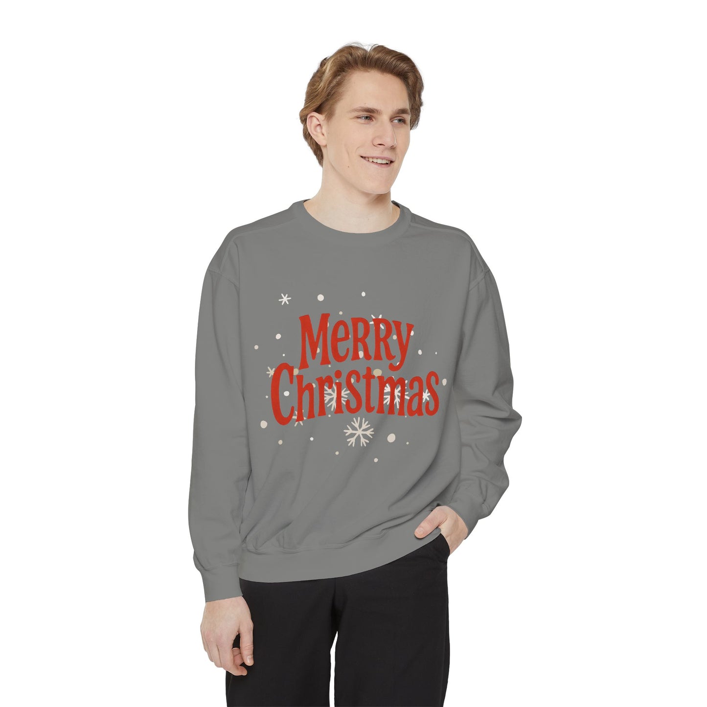 Merry Christmas Unisex Garment-Dyed Sweatshirt