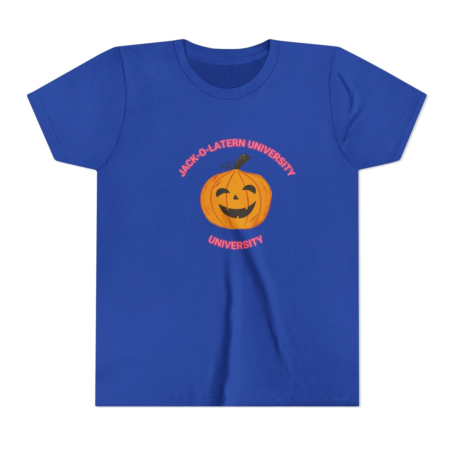 Youth Pumpkin Tee, Halloween Shirt, Jack-o'-Lantern Tee, Fall Apparel, Kids Halloween Costume