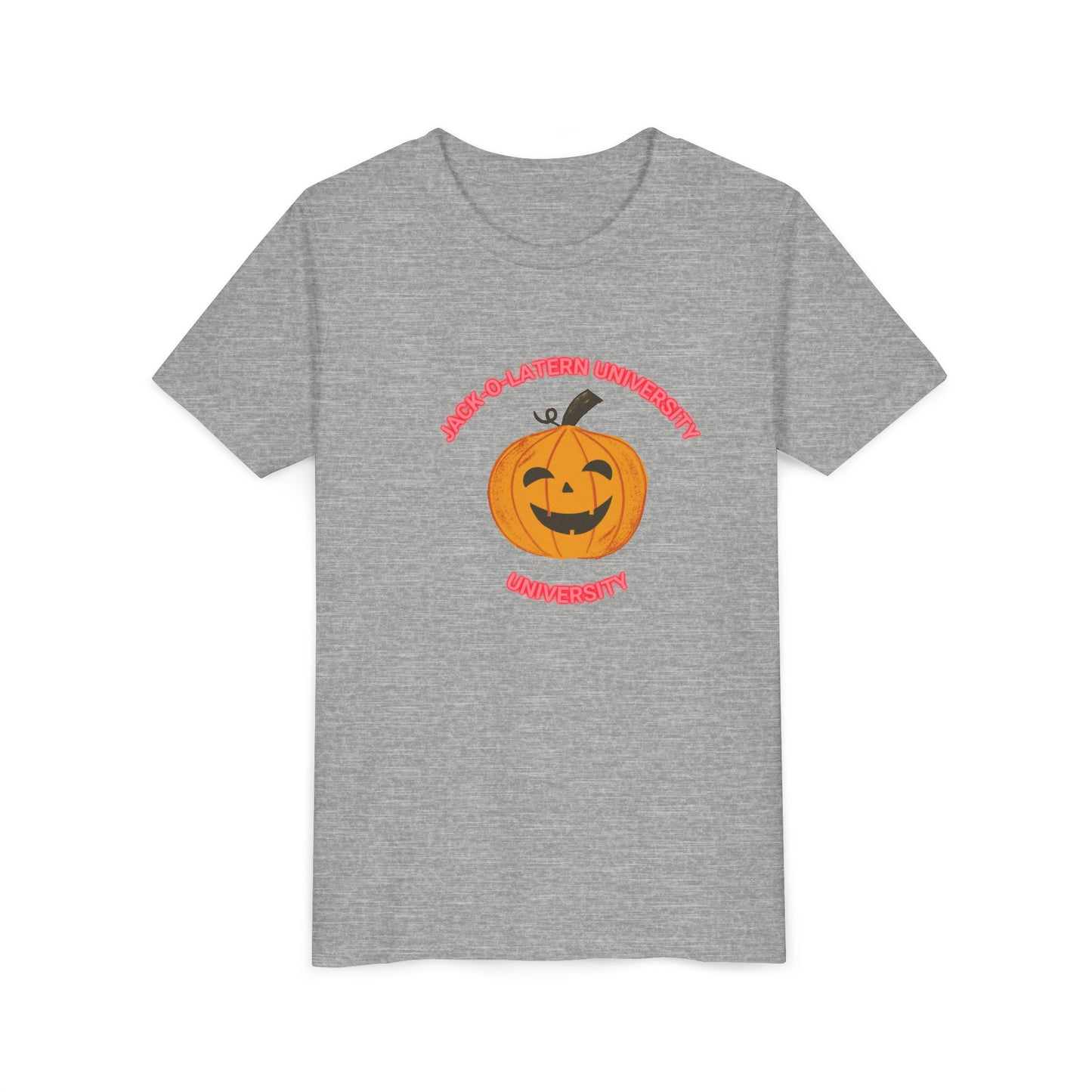 Youth Pumpkin Tee, Halloween Shirt, Jack-o'-Lantern Tee, Fall Apparel, Kids Halloween Costume