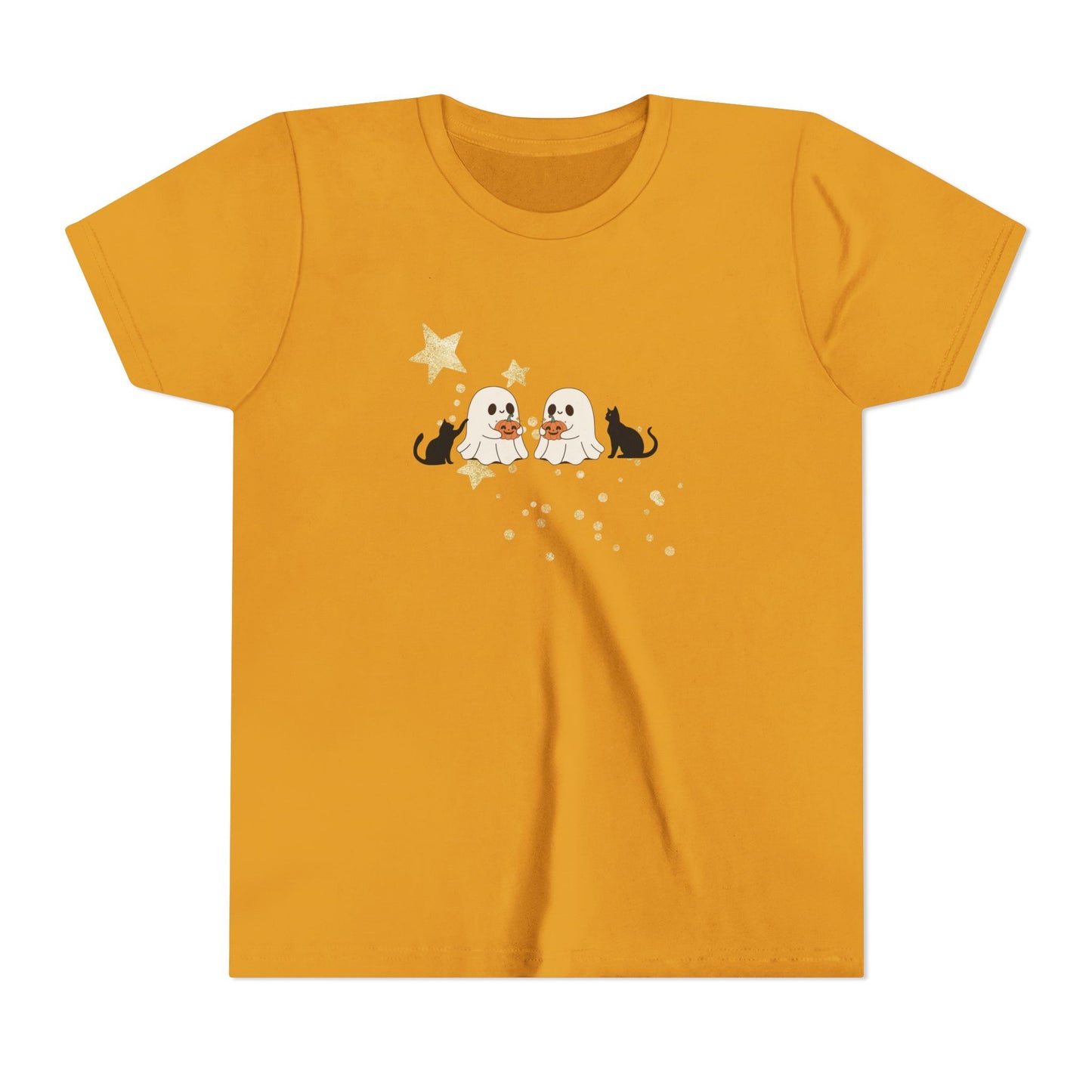 Adorable Cat and Star Youth Tee Perfect for Halloween