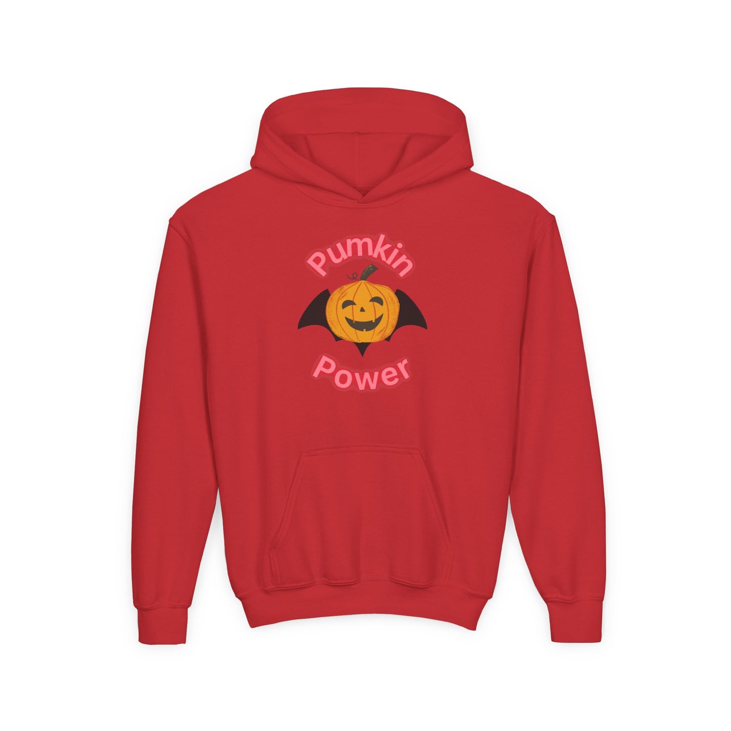 Youth Halloween Hoodie, Pumpkin Power Sweatshirt, Cozy Fall Apparel