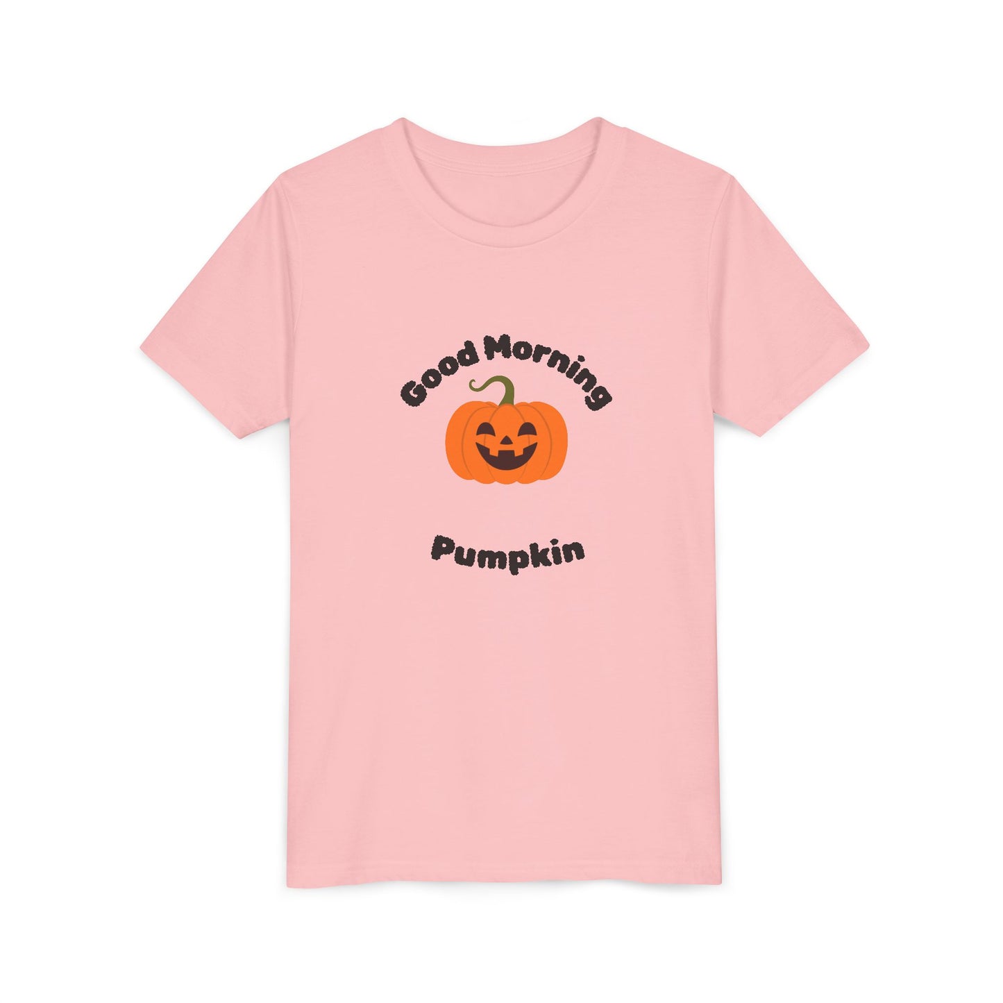 Halloween Youth Short Sleeve Tee with 'Good Morning Pumpkin' Design