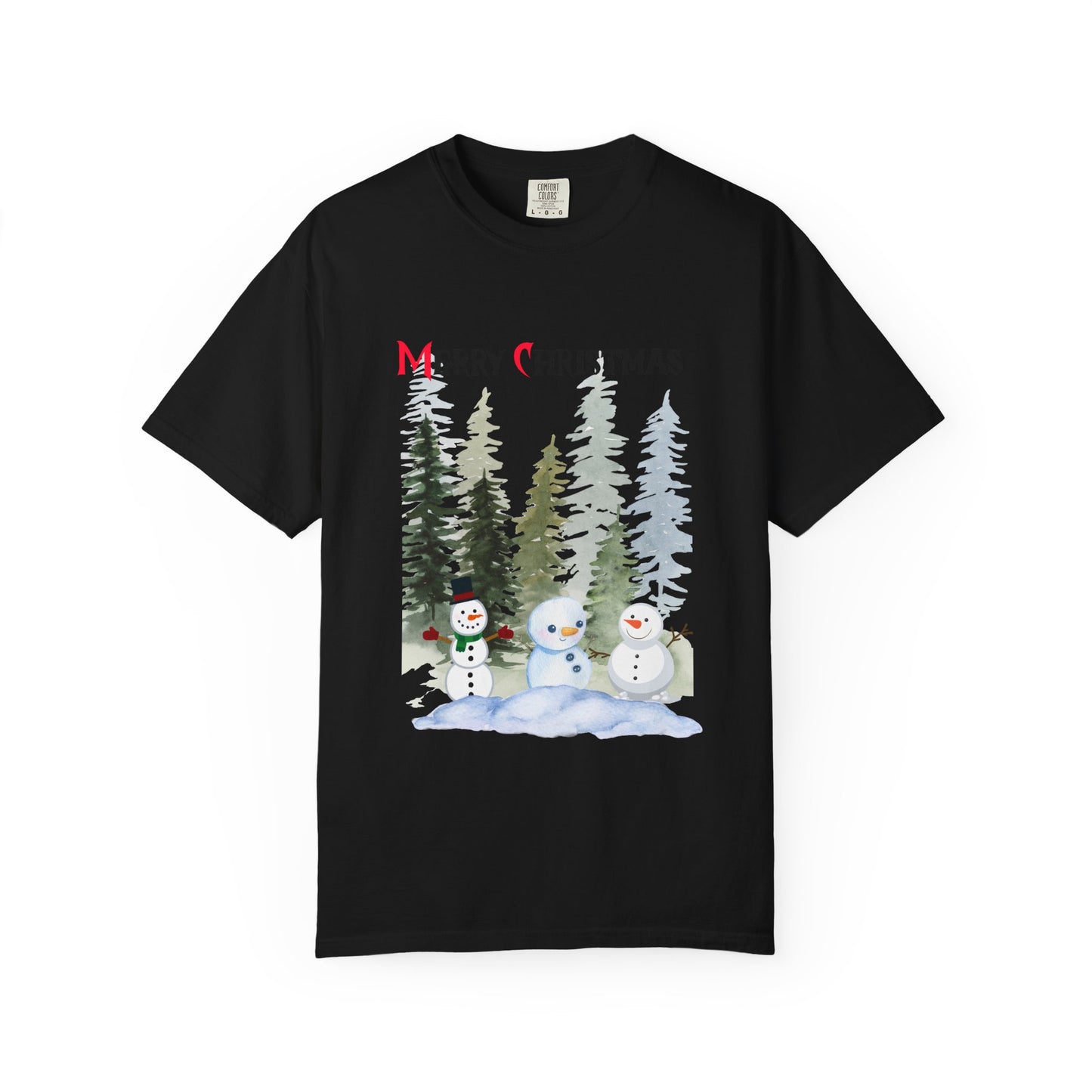 Playful snowmen Unisex Garment-Dyed T-shirt to celebrate the Christmas season