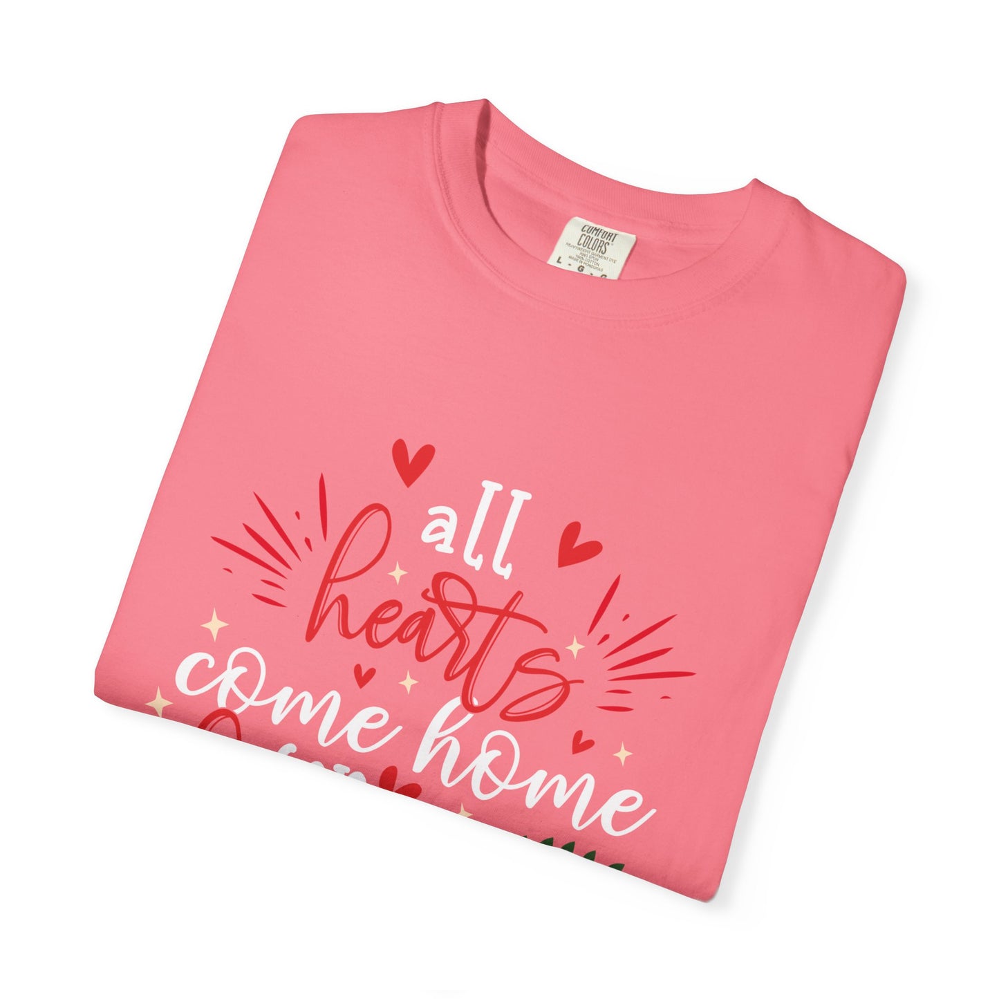 Unisex Christmas Garment-Dyed T-shirt expressing a wish to be home for the holiday