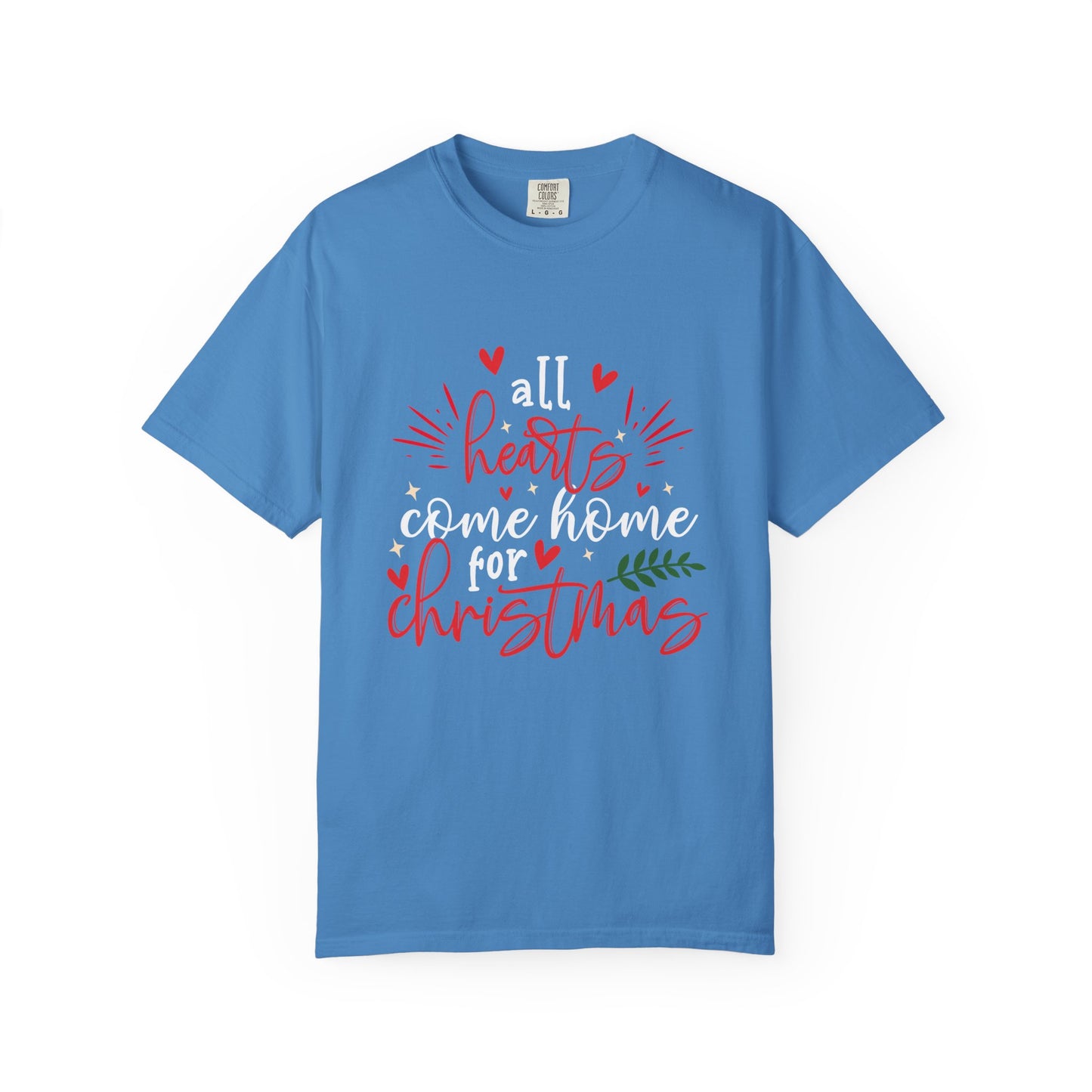 Unisex Christmas Garment-Dyed T-shirt expressing a wish to be home for the holiday