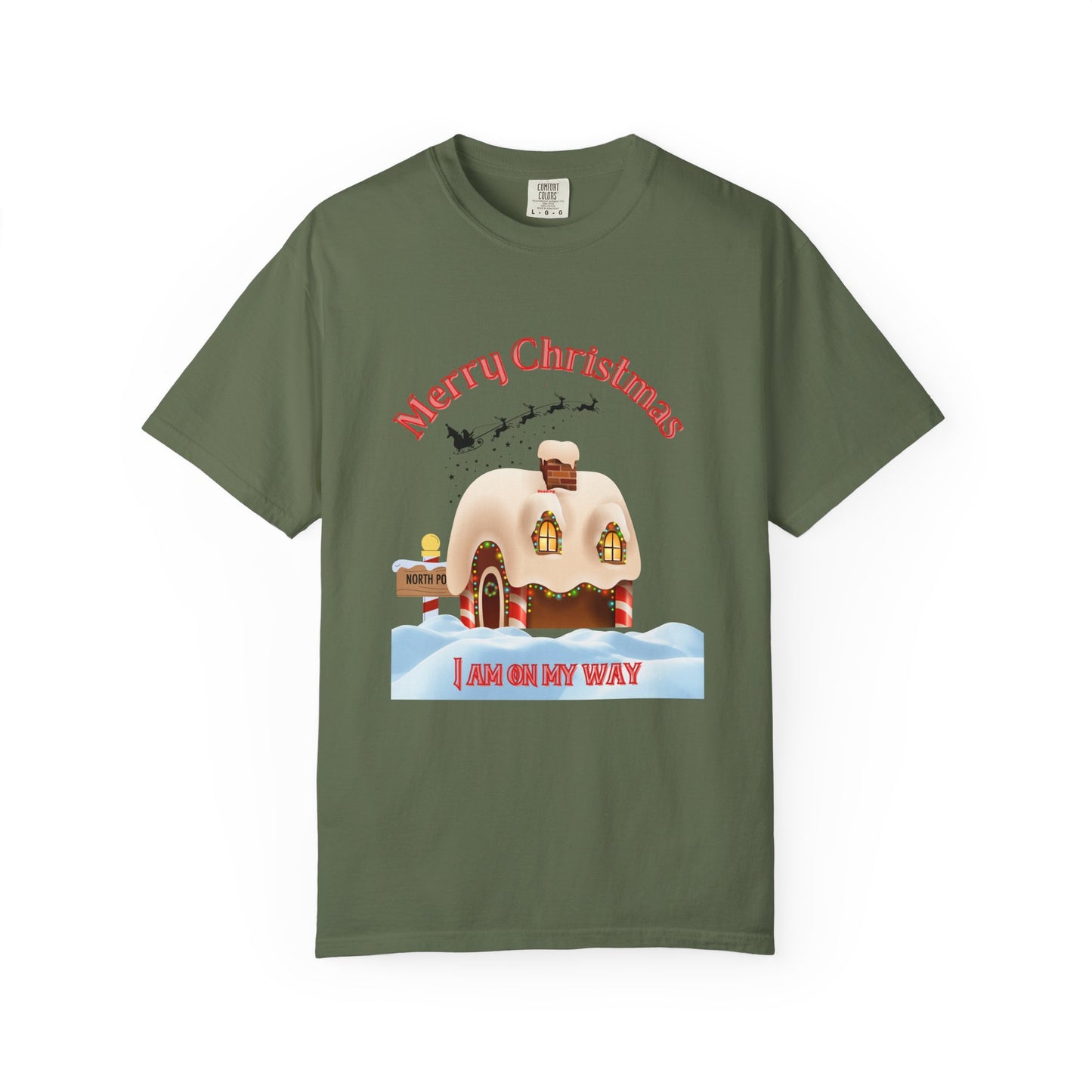 Merry Christmas Garment-Dyed T-Shirt | Unisex Holiday Tee, Christmas Gift, Cozy Casual Wear, Festive Apparel