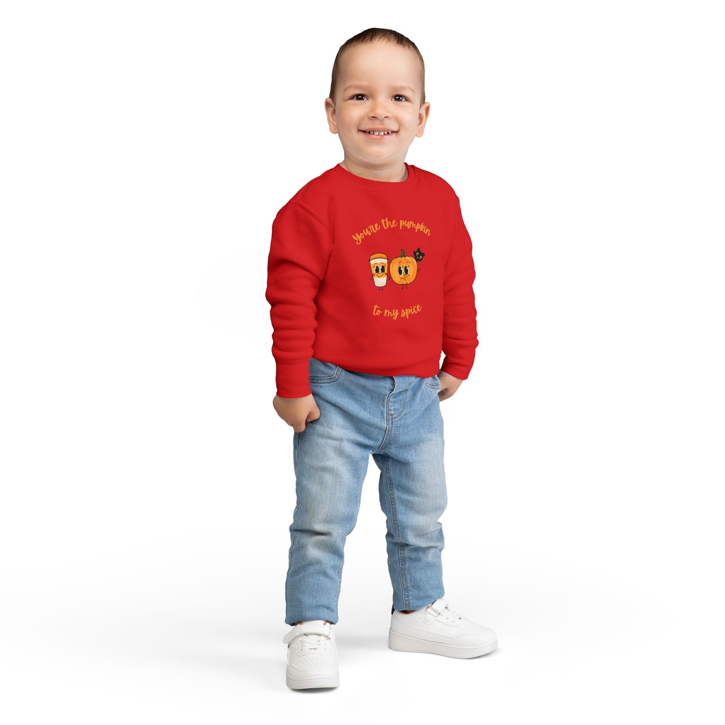 Adorable Pumpkin-Themed Toddler Sweatshirt, Cute Fall Apparel, Halloween Gift, Autumn Outfit, Toddler Clothing