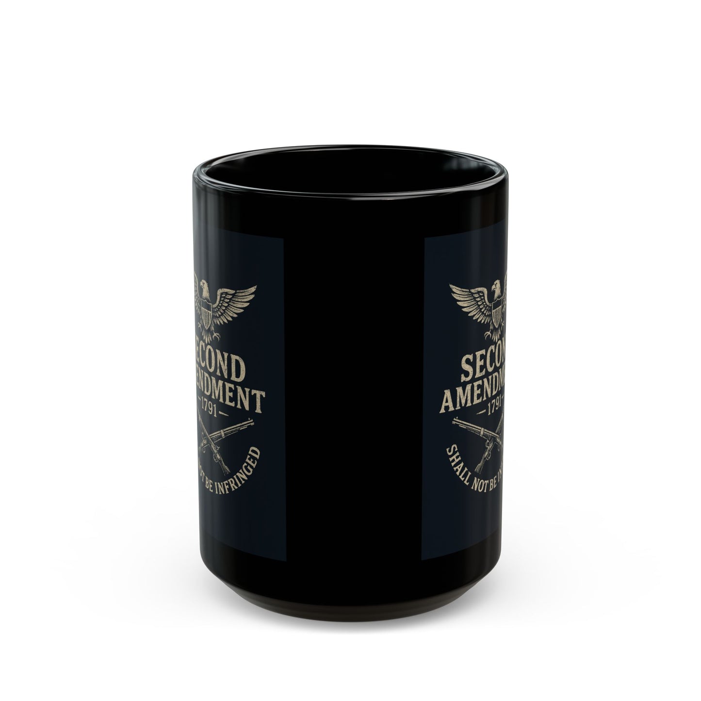 Second Amendment Black Coffee Mug - 11oz & 15oz, Gun Rights Gift, Political Supporter Cup, Patriotic Drinkware, Freedom Lover's Mug