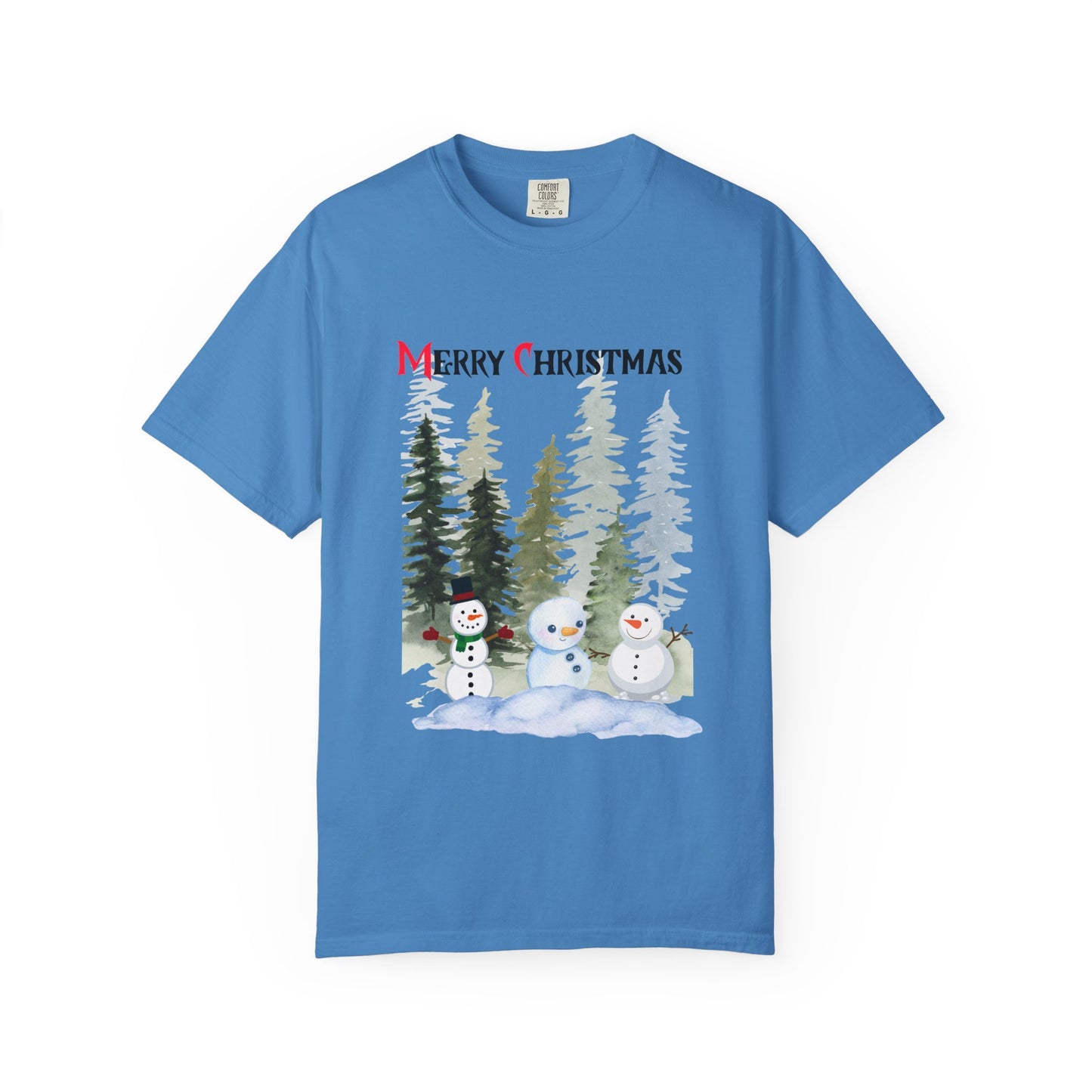 Playful snowmen Unisex Garment-Dyed T-shirt to celebrate the Christmas season