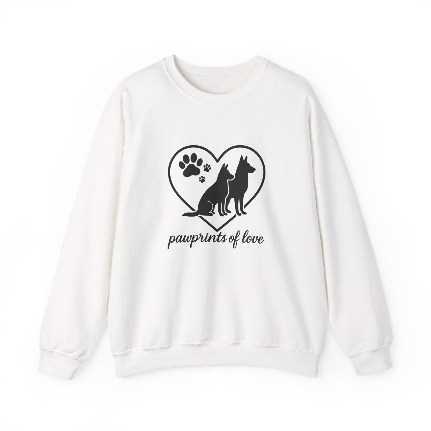Pawprint Love Sweatshirt for Dog Lovers | Cozy Crewneck, Gift for Pet Owners, Animal Lovers, Dog Mom, Casual Style