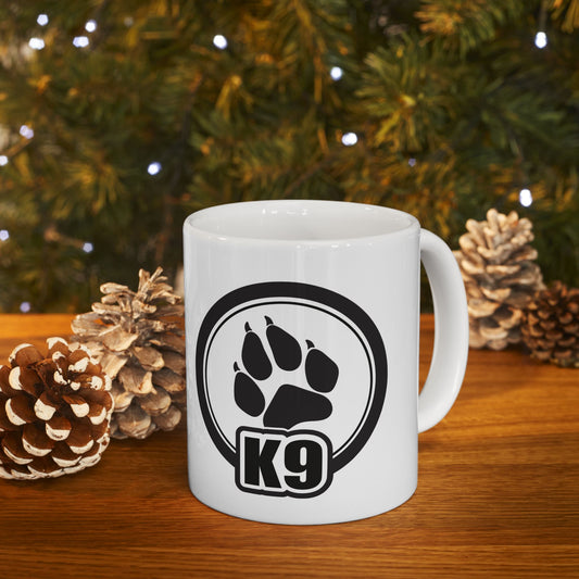 K9 Paw Print Ceramic Mug - Perfect for Dog Lovers,