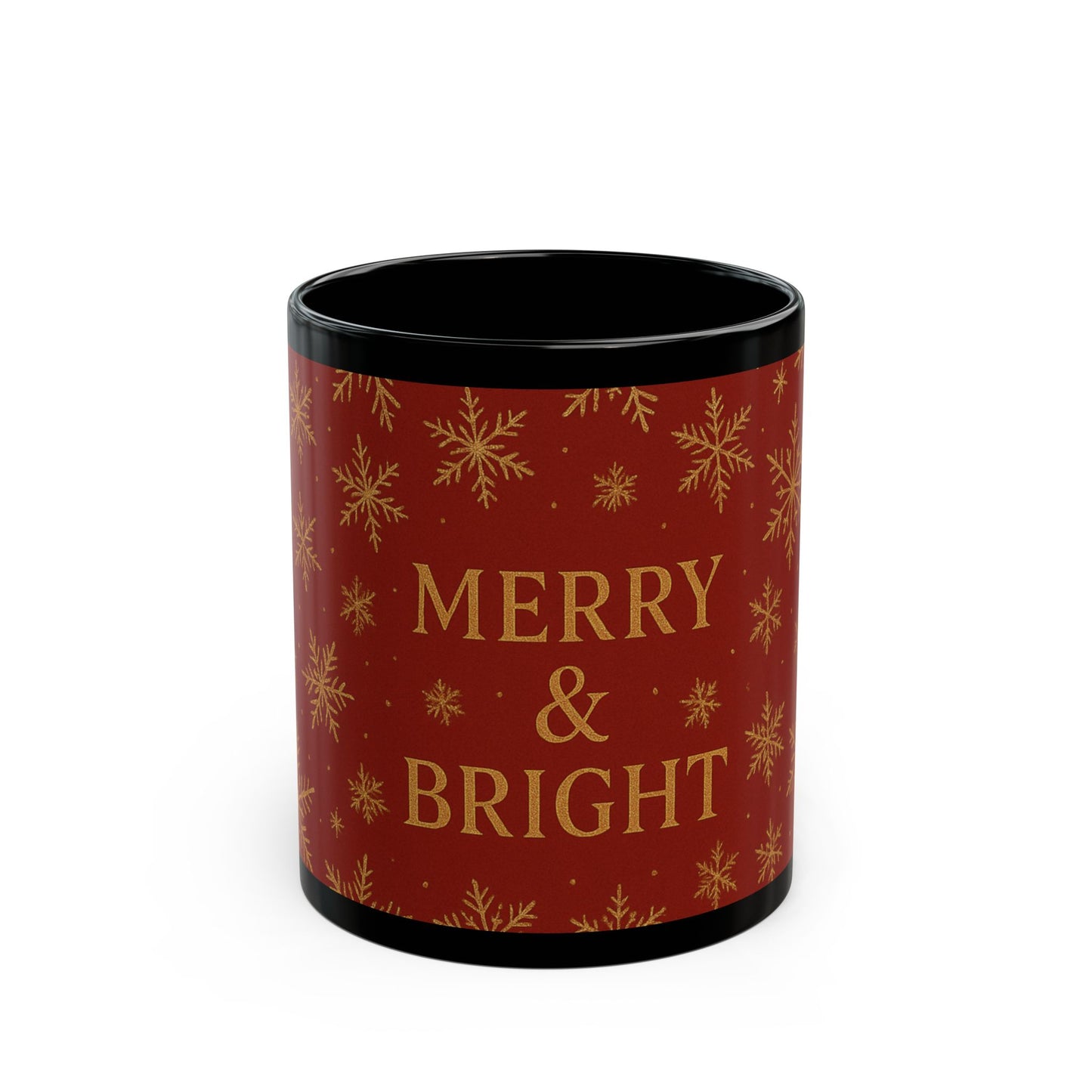Festive Mug | Merry & Bright Holiday Drinkware, Christmas Gift, Winter Decor