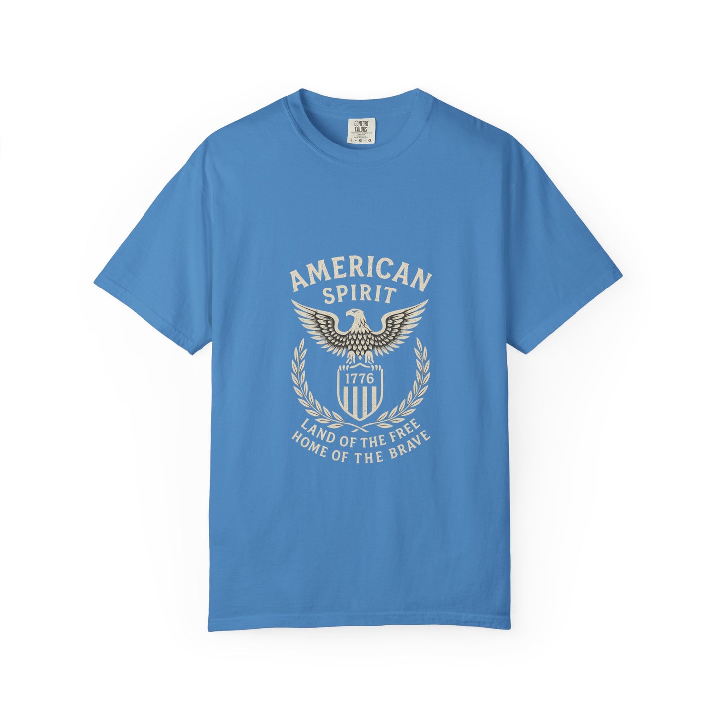 American Spirit Unisex Garment-Dyed T-shirt | Patriotic Tee, Casual Wear, 4th of July Gift, Vintage Style Shirt, Comfy Everyday Tee