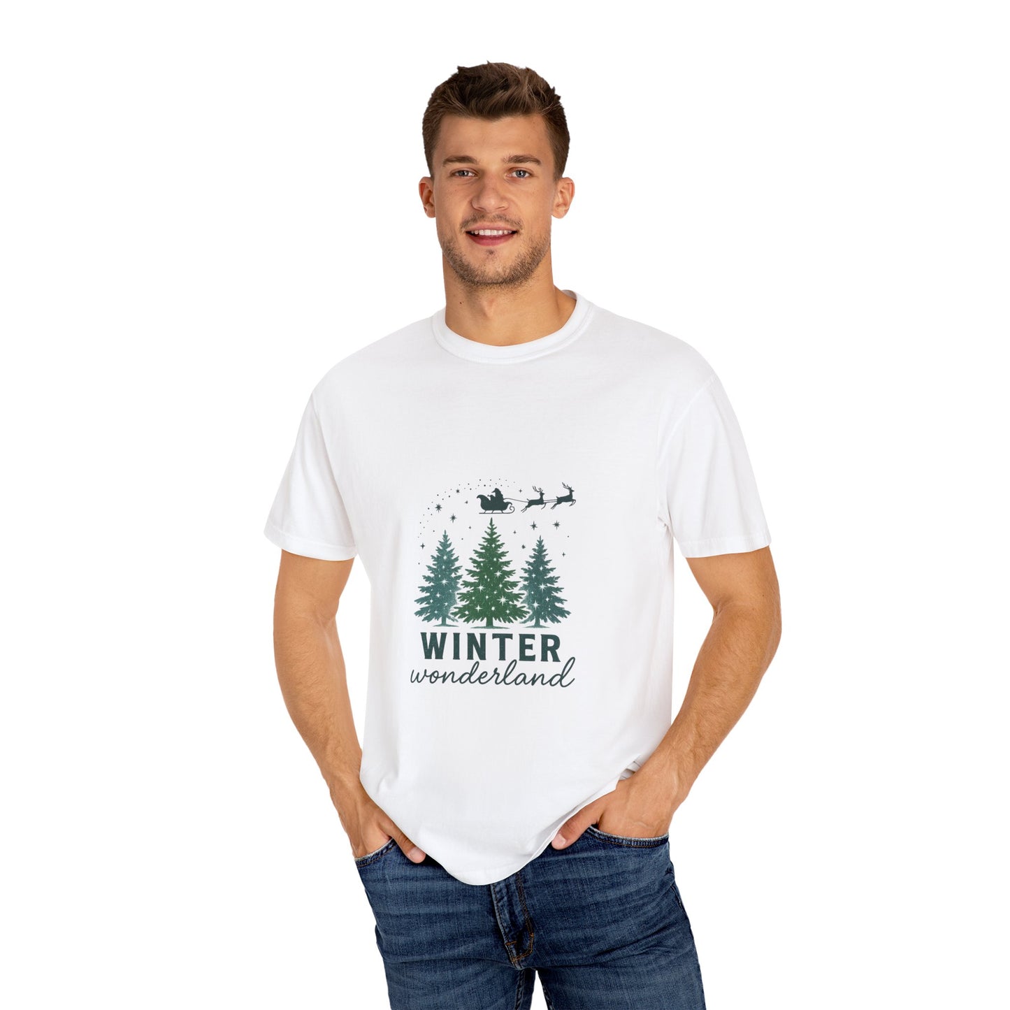 Winter Wonderland Unisex T-Shirt, Cozy Christmas Tee, Holiday Gift, Casual Wear, Nature Lover's Apparel, Festive Style