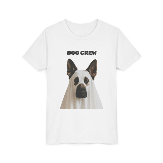 Boo Crew Youth German Shepard Tee, Fun Halloween Shirt