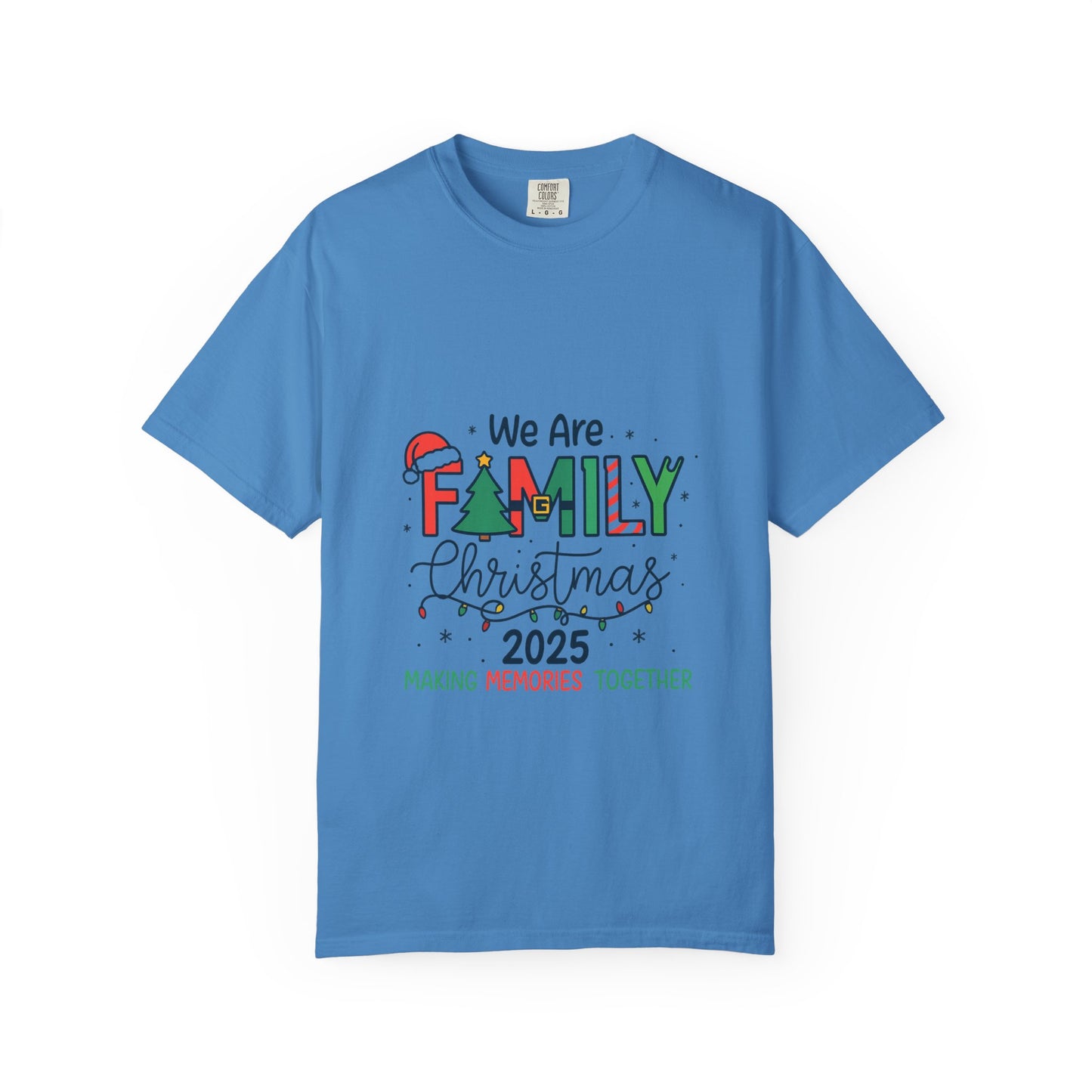 Family Christmas theme Unisex Garment-Dyed T-shirt
