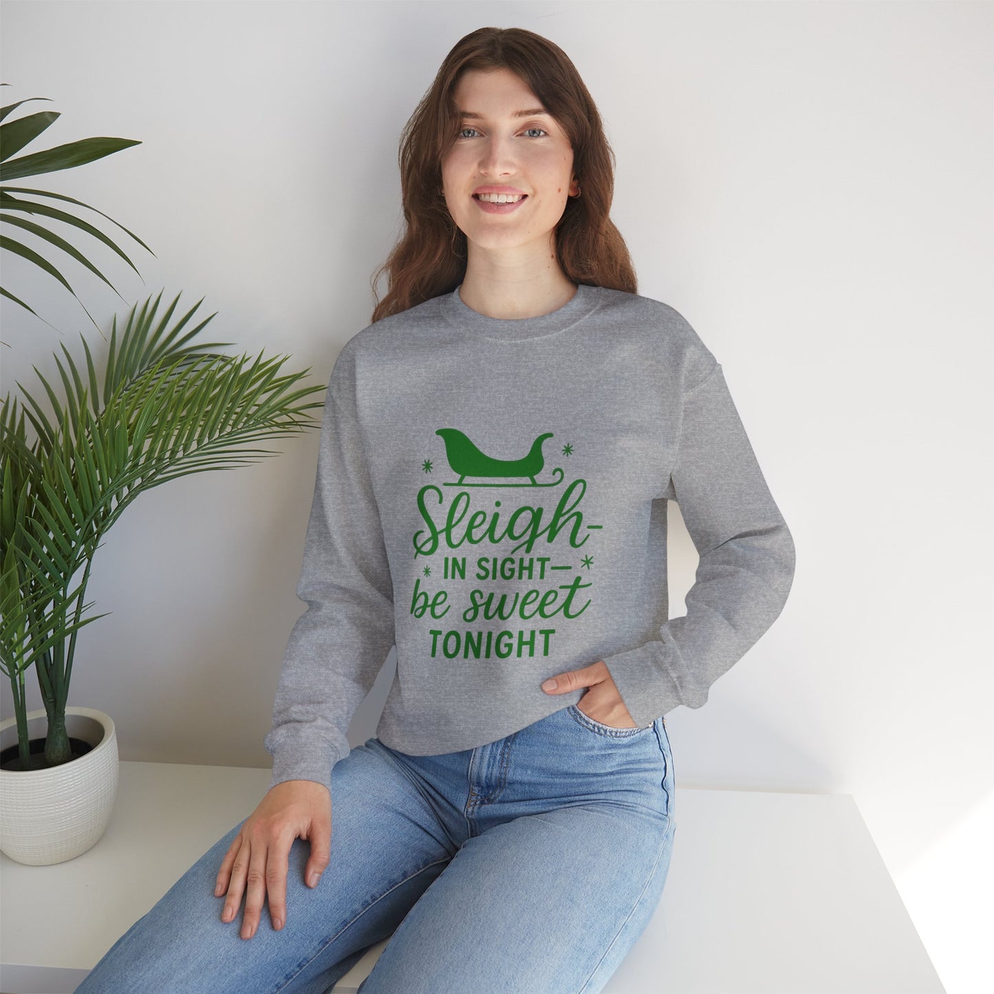 Holiday Cheer Crewneck Sweatshirt - Cozy, Fun Gift for Christmas, Winter Wear, Seasonal Fashion, Cozy Apparel, Festive Style