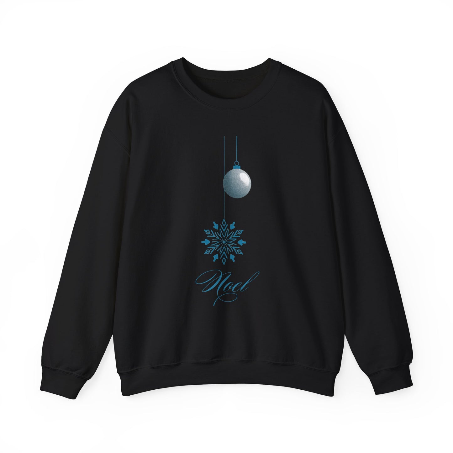 Christmas Winter Holidays Crewneck Sweatshirt with Snowflake and Ornament Design