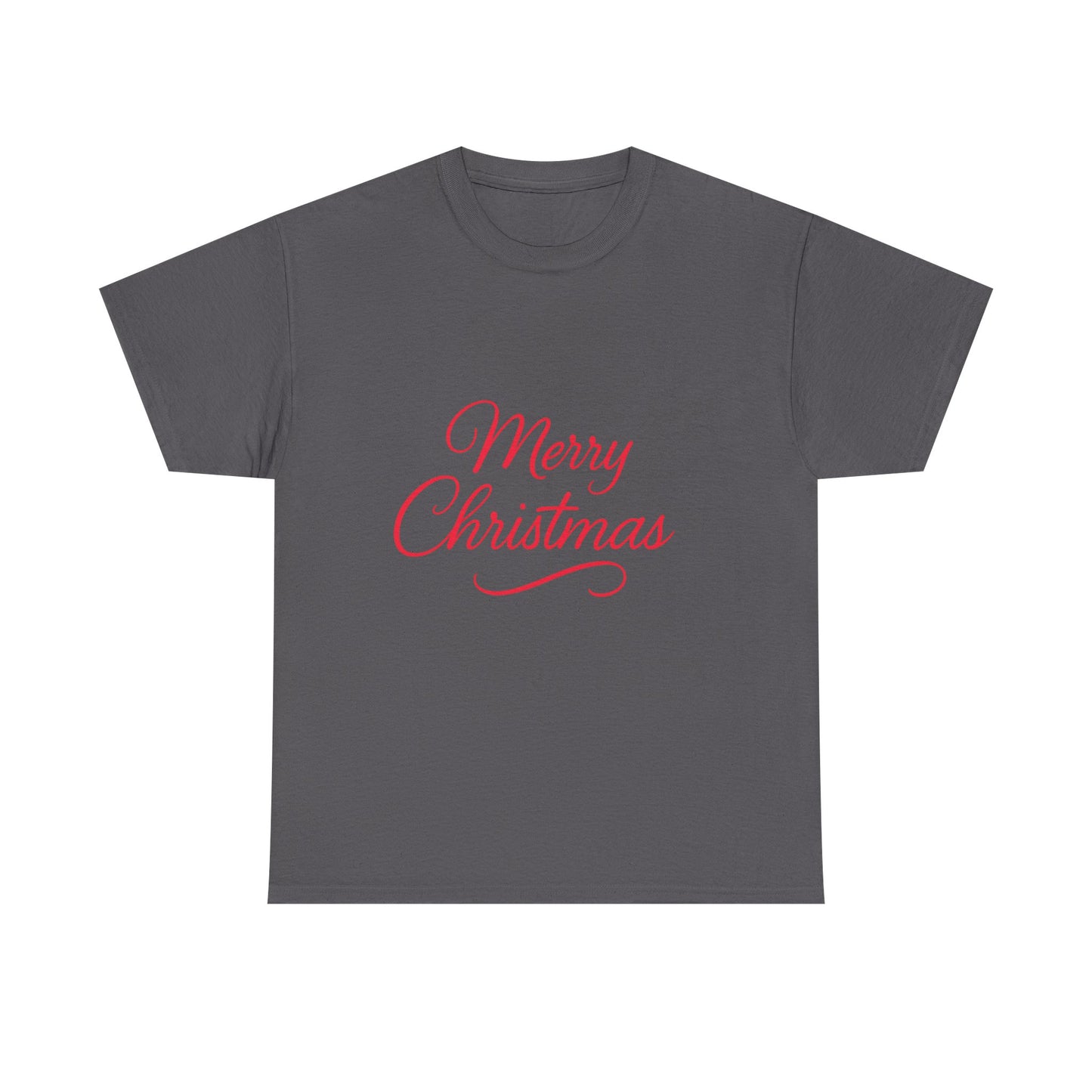 Merry Christmas Unisex Heavy Cotton Tee, Holiday Shirt, Christmas Gift, Festive Apparel, Seasonal Wear, Family Gathering Outfit
