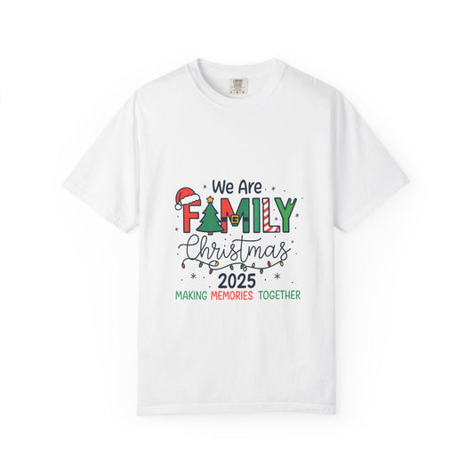Family Christmas theme Unisex Garment-Dyed T-shirt