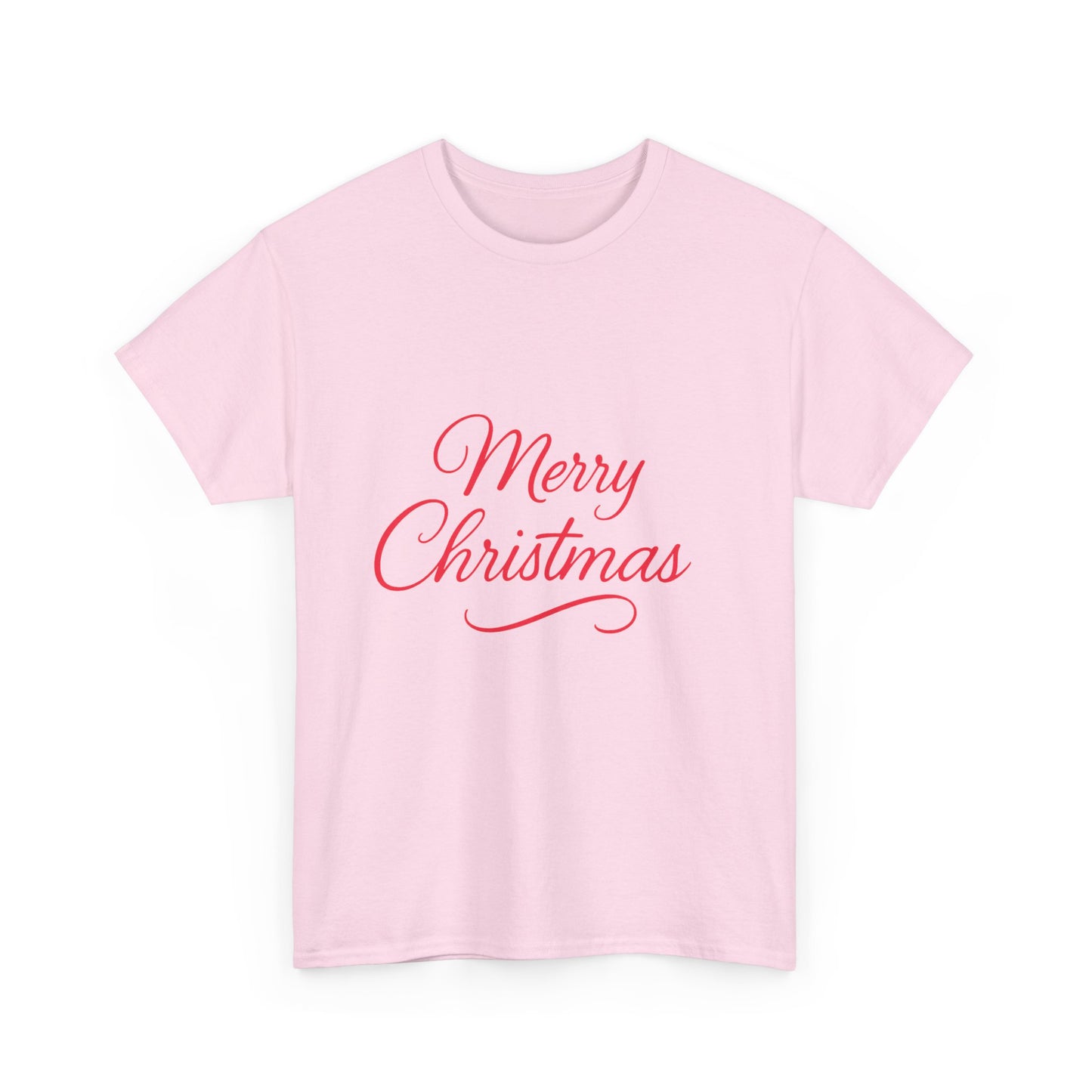 Merry Christmas Unisex Heavy Cotton Tee, Holiday Shirt, Christmas Gift, Festive Apparel, Seasonal Wear, Family Gathering Outfit