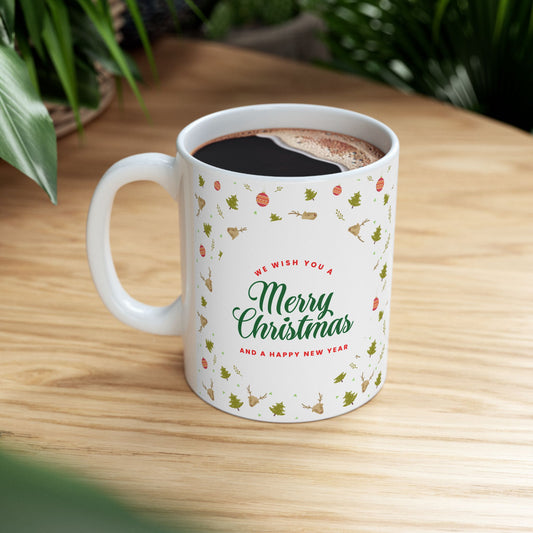 Festive Christmas Mug, Holiday Coffee Cup