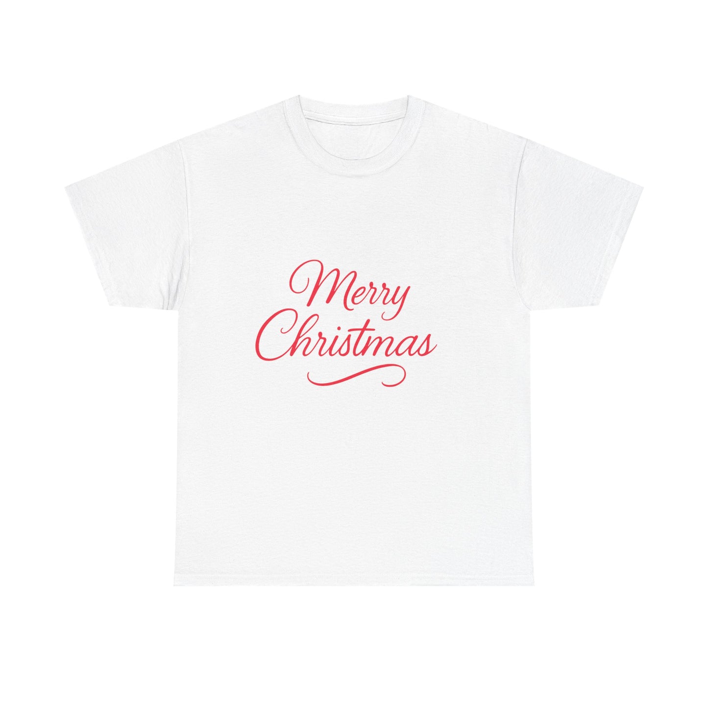 Merry Christmas Unisex Heavy Cotton Tee, Holiday Shirt, Christmas Gift, Festive Apparel, Seasonal Wear, Family Gathering Outfit
