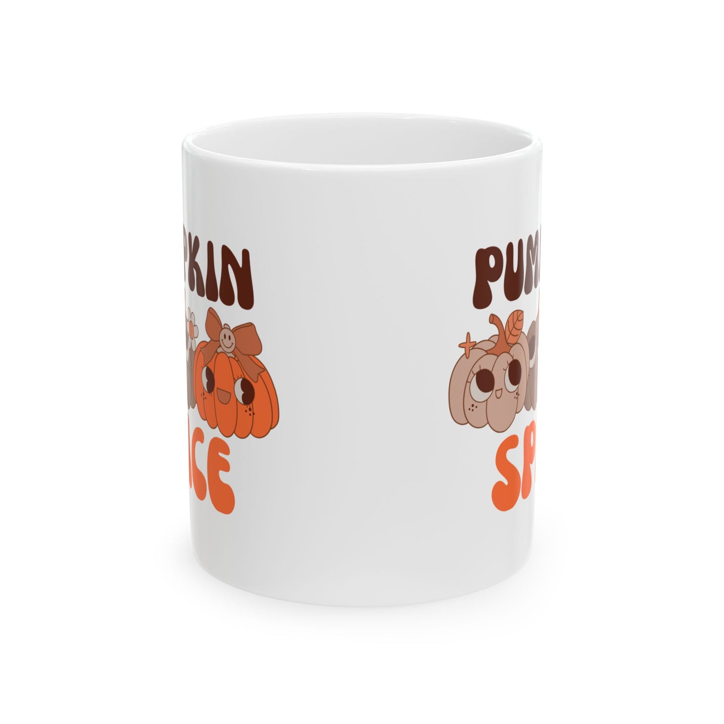 Whimsical Pumpkin Spice Mug, Cute Fall Drinkware 11oz & 15oz