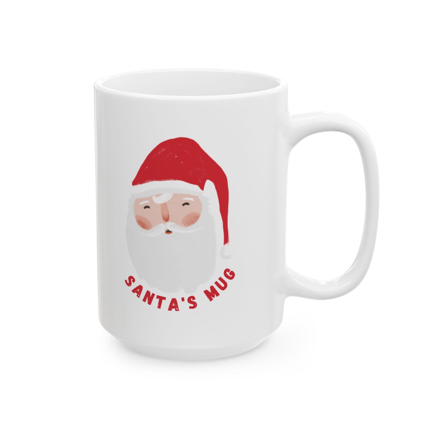 Whimsical Santa Ceramic Mug, Christmas Coffee Cup, Funny Holiday Gift, Festive Drinkware, Unique Santa Claus Mug