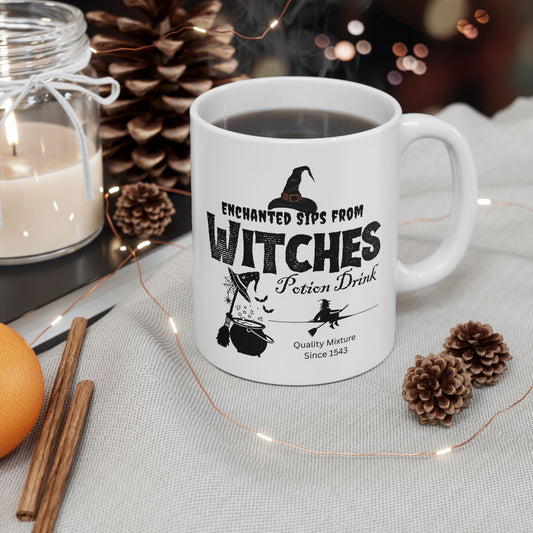 Enchanting Witches Mug | Spellbinding Coffee Cup | Halloween Decor | Witchy Gifts | 11oz, 15oz