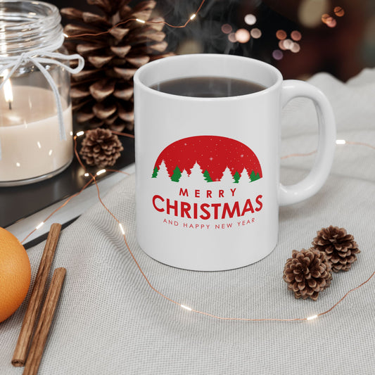 Christmas Ceramic Mug, Holiday Gift
