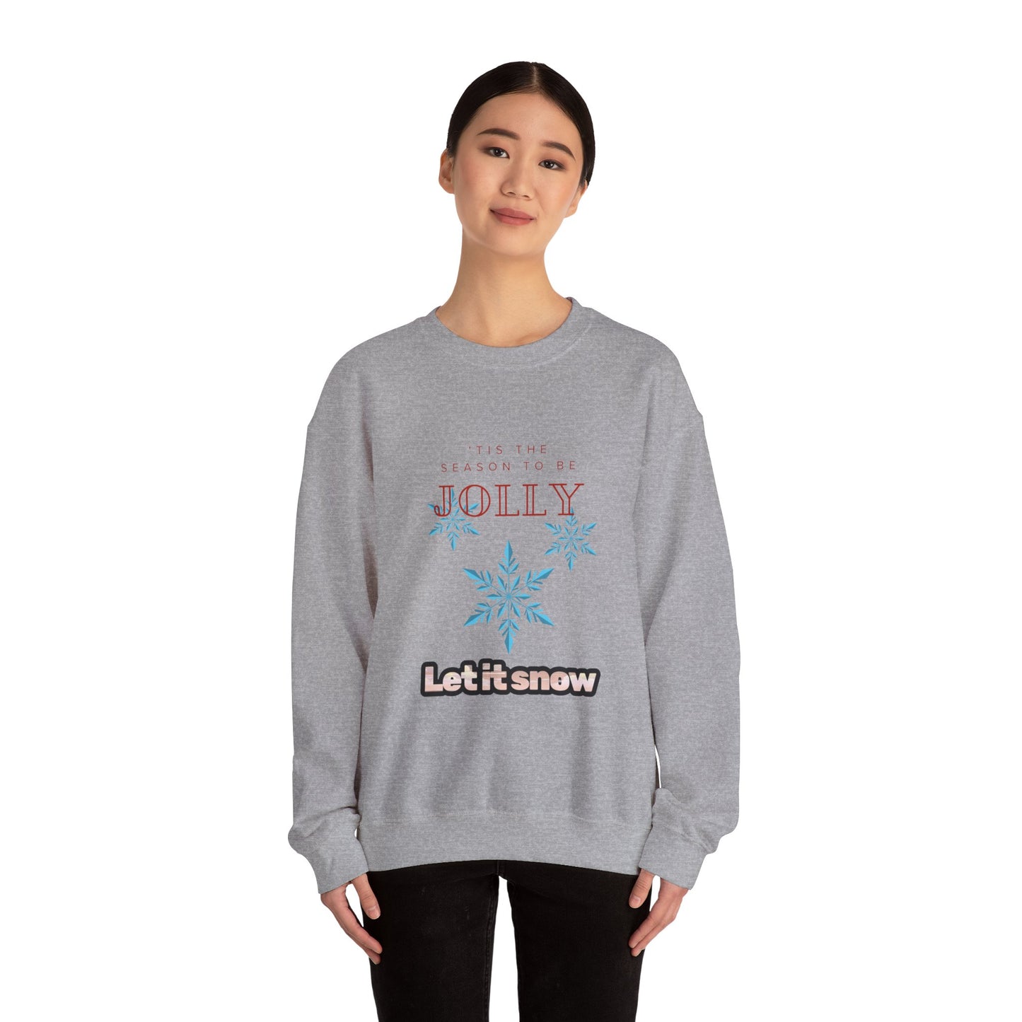 Festive 'Let It Snow' Crewneck Sweatshirt - Cozy Holiday Apparel