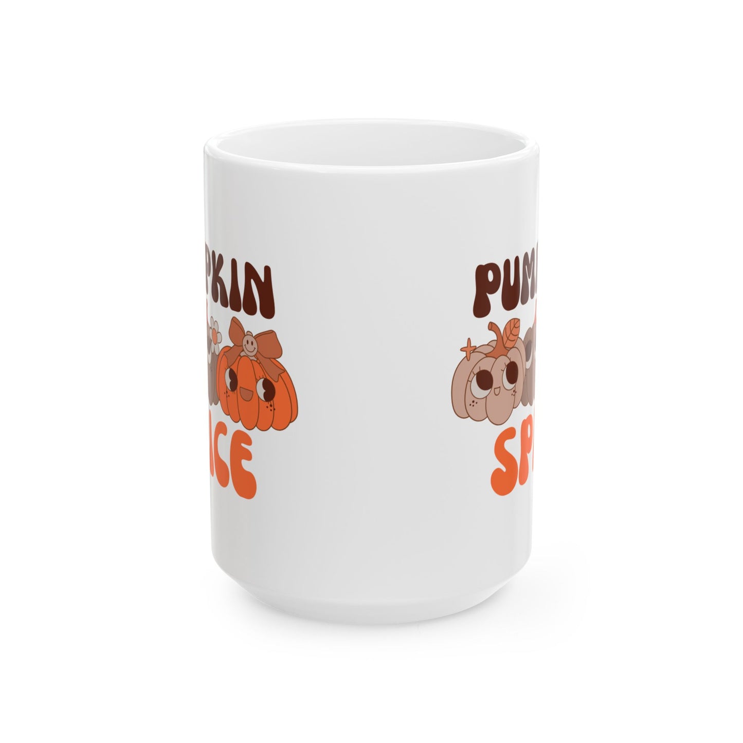 Whimsical Pumpkin Spice Mug, Cute Fall Drinkware 11oz & 15oz
